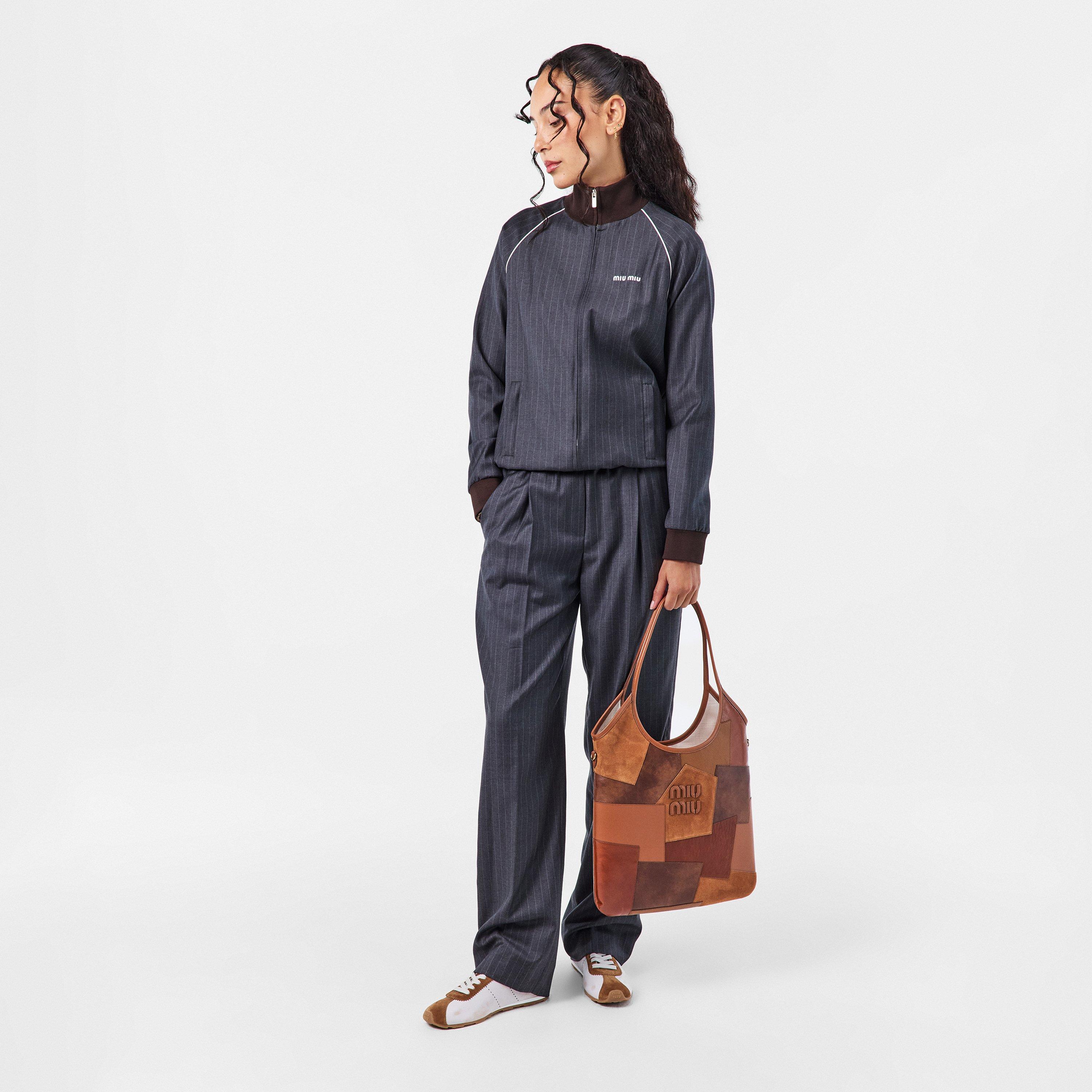 Cognac - Miu Miu - Women's Patch Ivy Tote Bags - 6