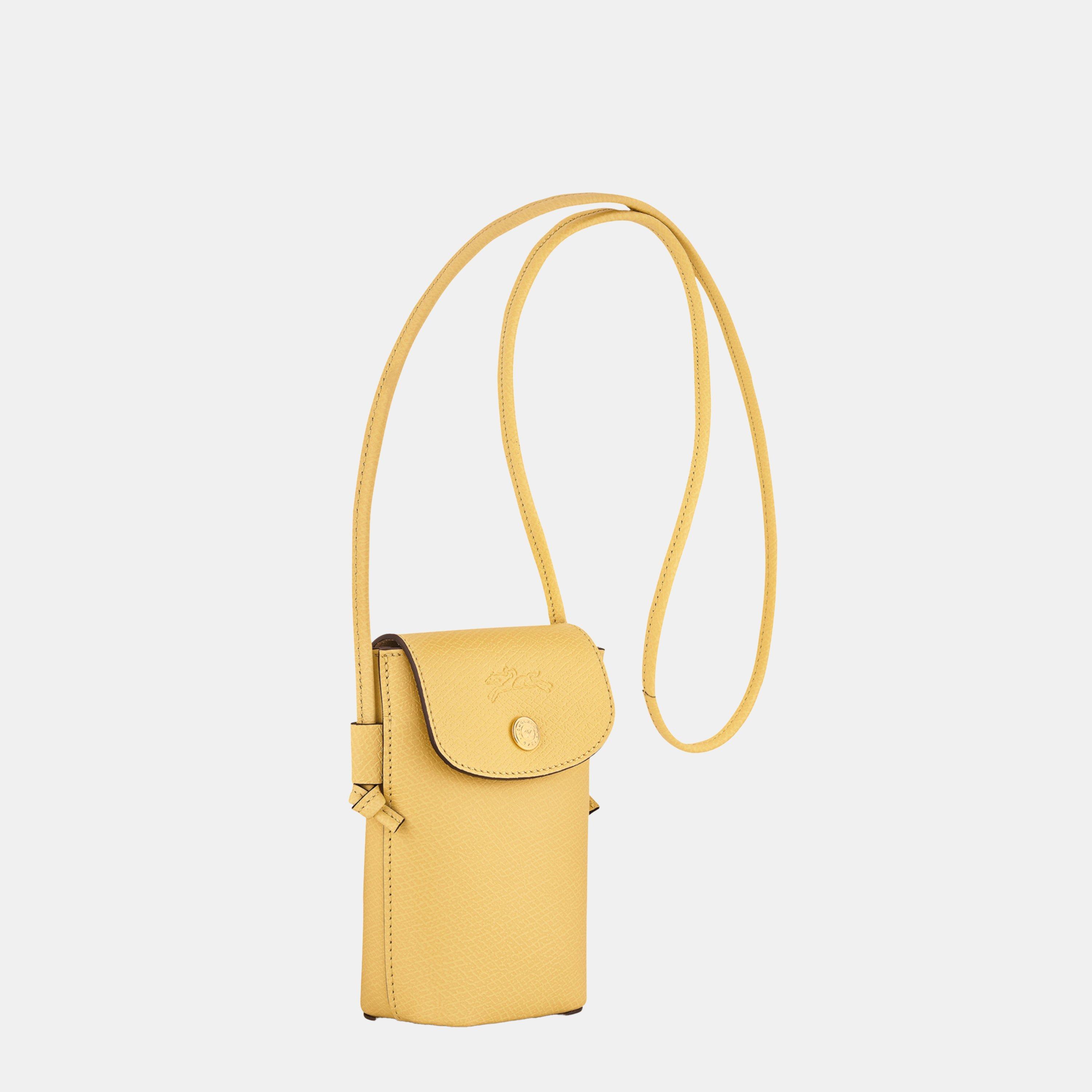 Yellow Chick - Longchamp - Women's Plain Leather Epure Crossbody Bag - 4