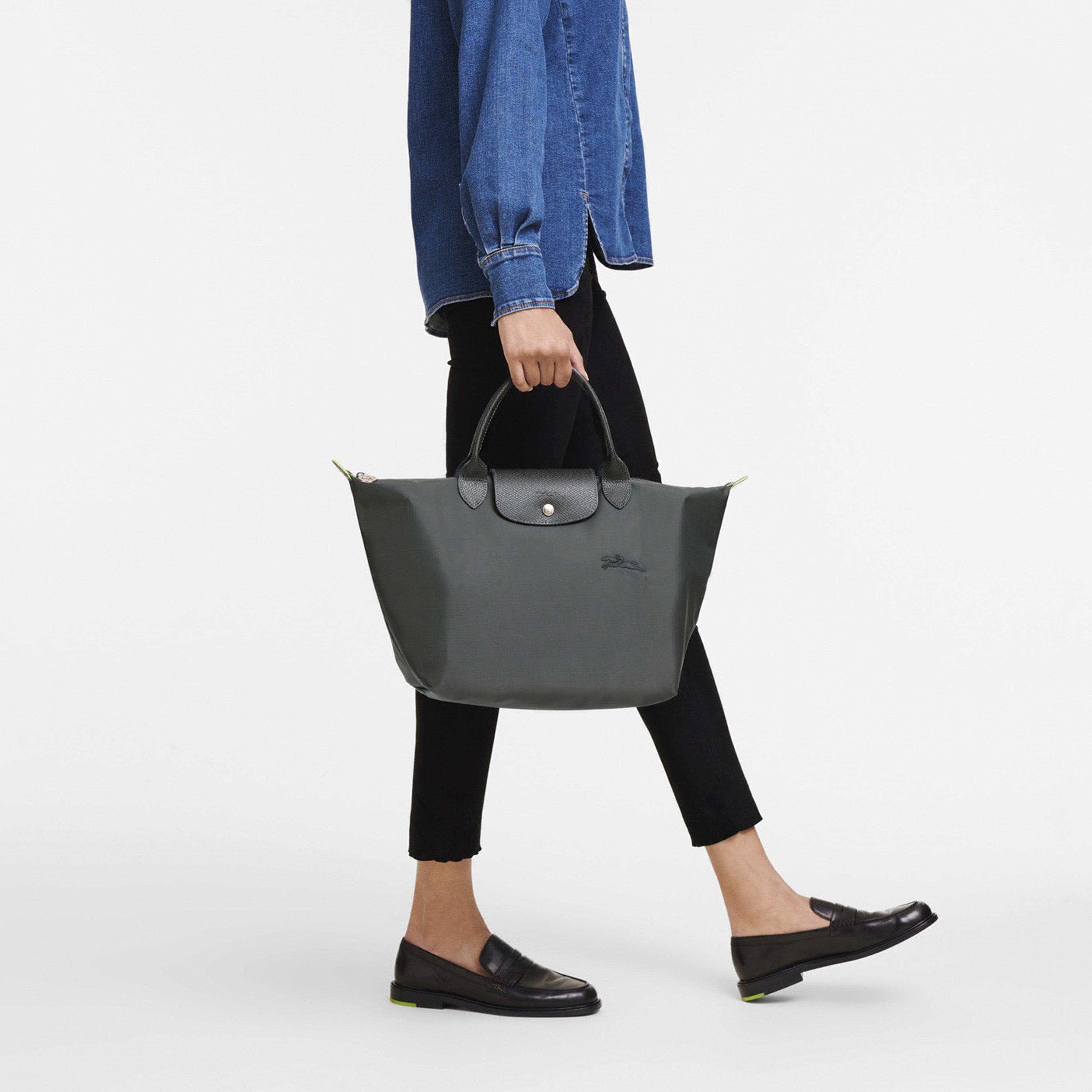 Graphite P66 - Longchamp - Women's Le Pliage Green Trail Top Handle Bag - 2