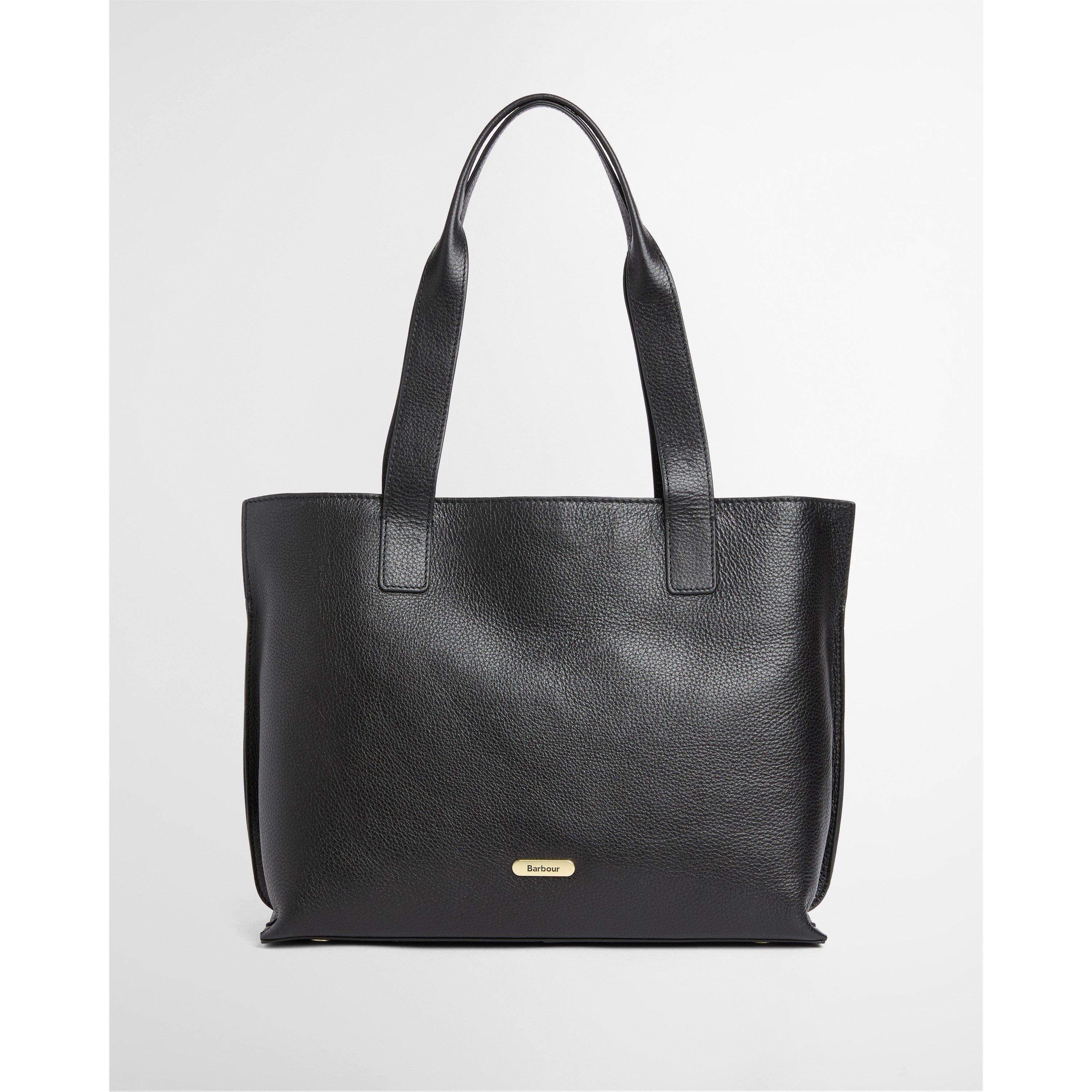 Black - Barbour - Women's Alder Leather Tote Bag - 1