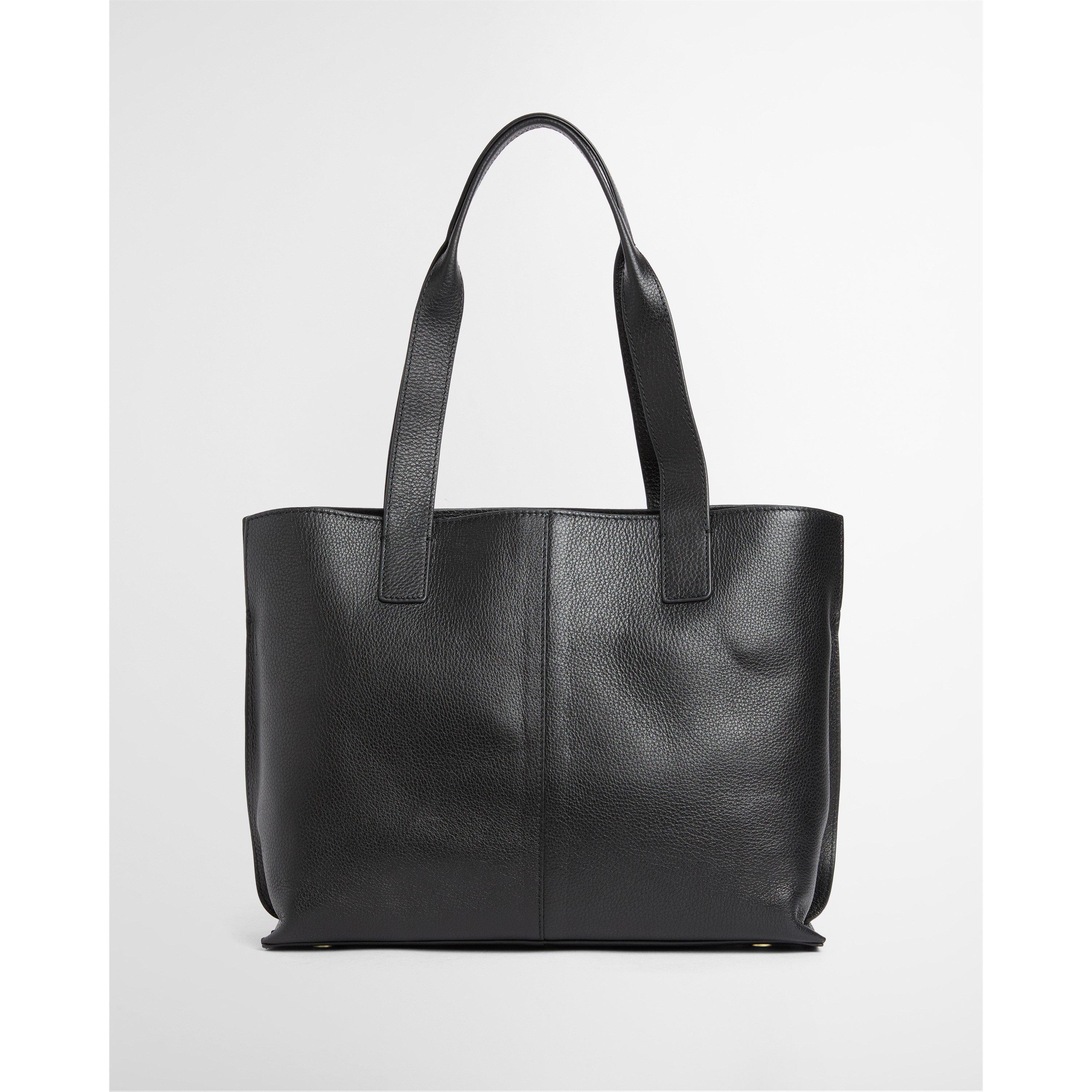 Black - Barbour - Women's Alder Leather Tote Bag - 2