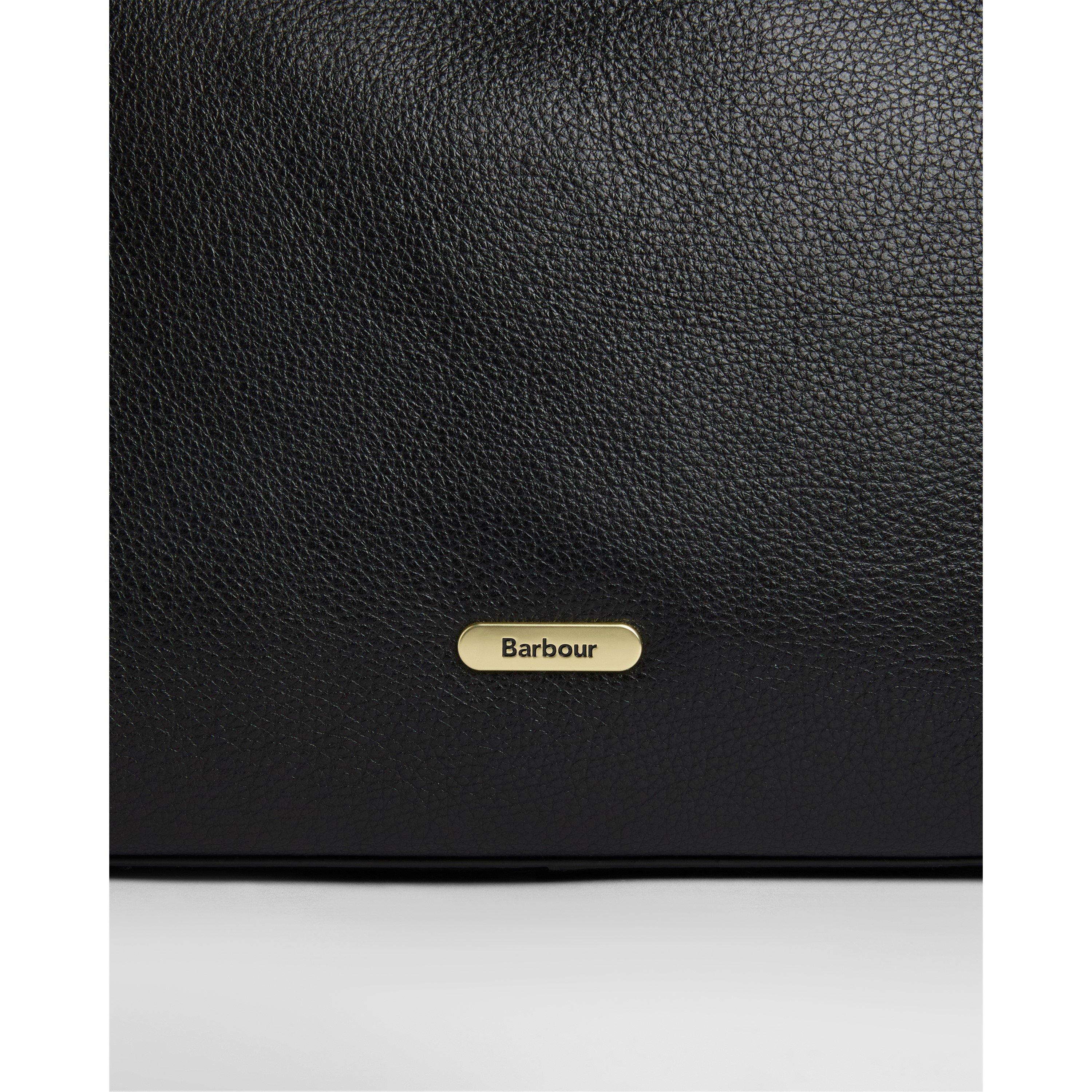 Black - Barbour - Women's Alder Leather Tote Bag - 4