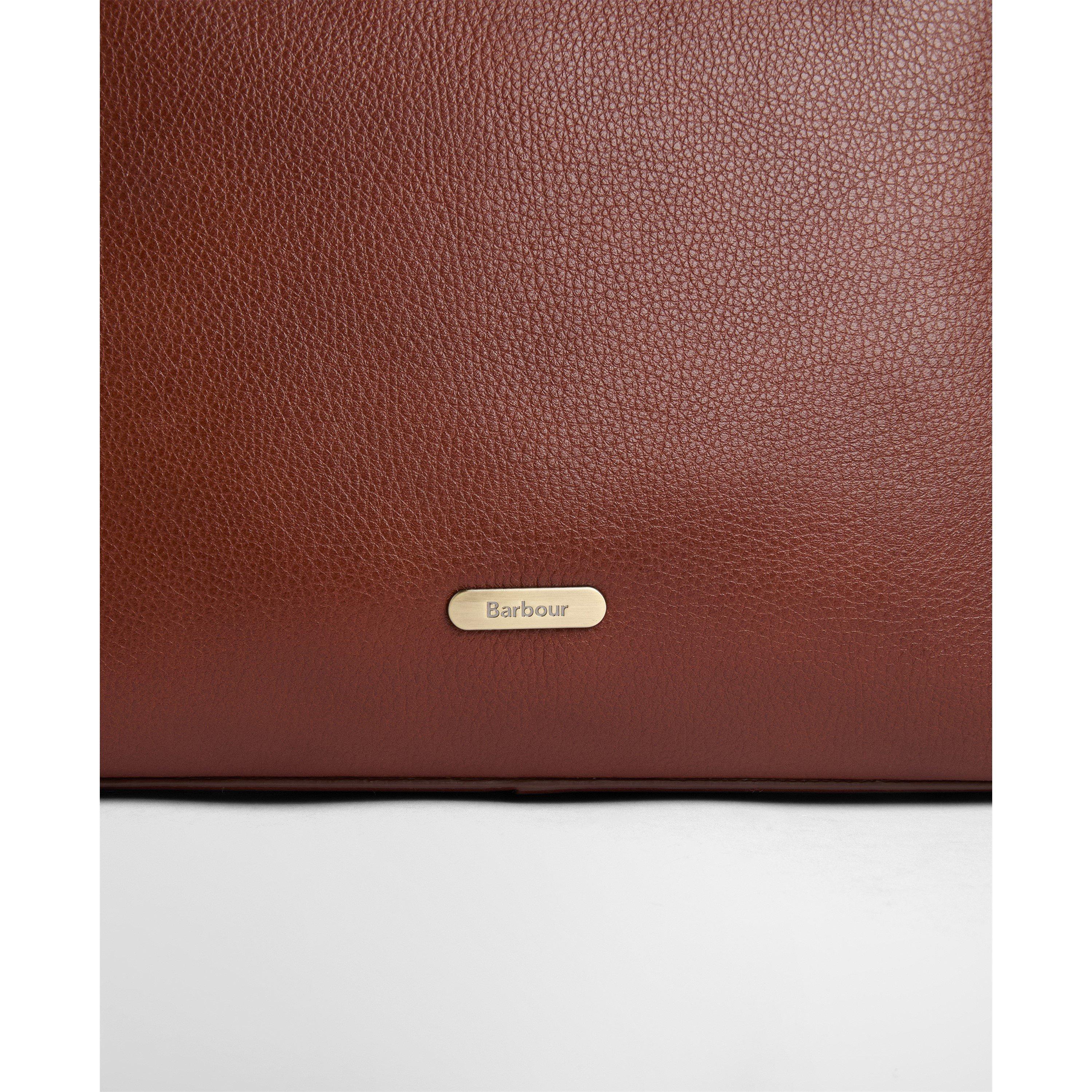 Brown - Barbour - Women's Alder Leather Tote Bag - 7