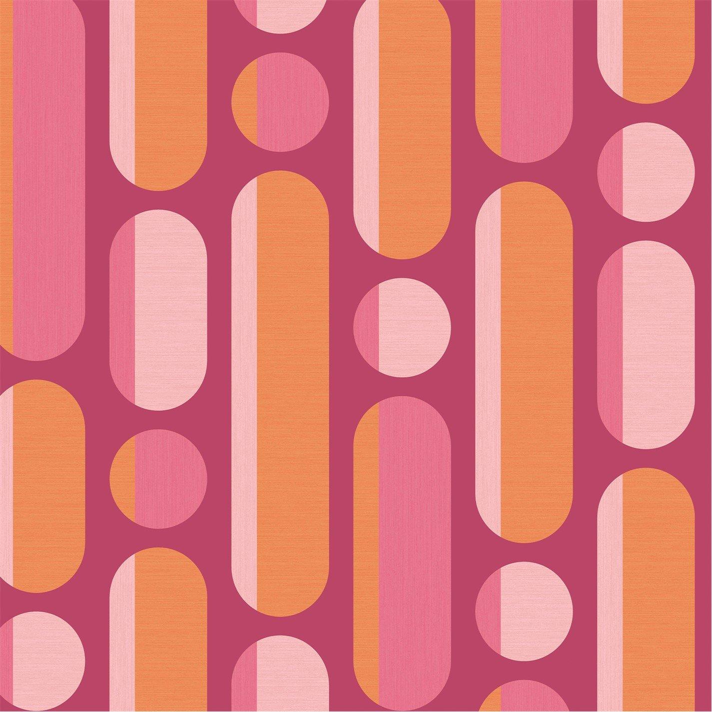 Envy  Morse Tangerine / Raspberry Wallpaper - Pink