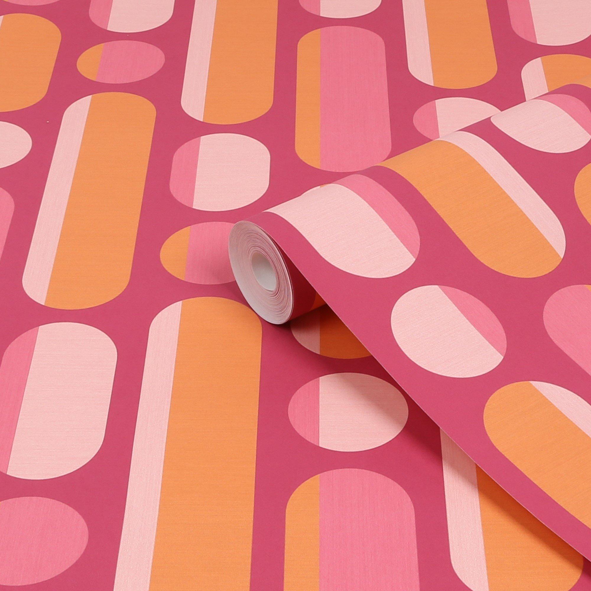 Pink - Envy - Envy Morse Tangerine / Raspberry Wallpaper - 3