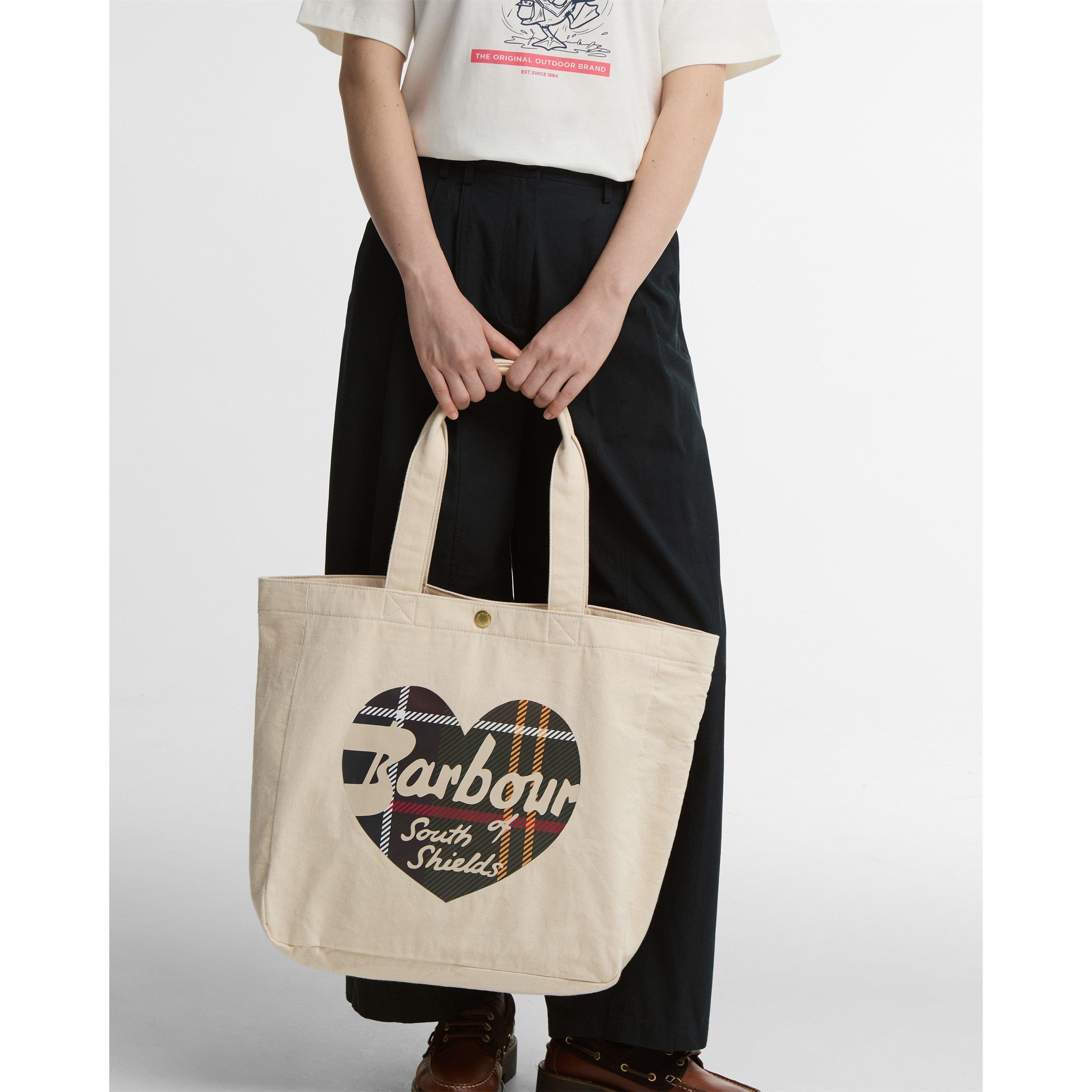 Ecru/Classic - Barbour - Women's Heart Barbour Re-Engineered Cotton Tote Bag - 3