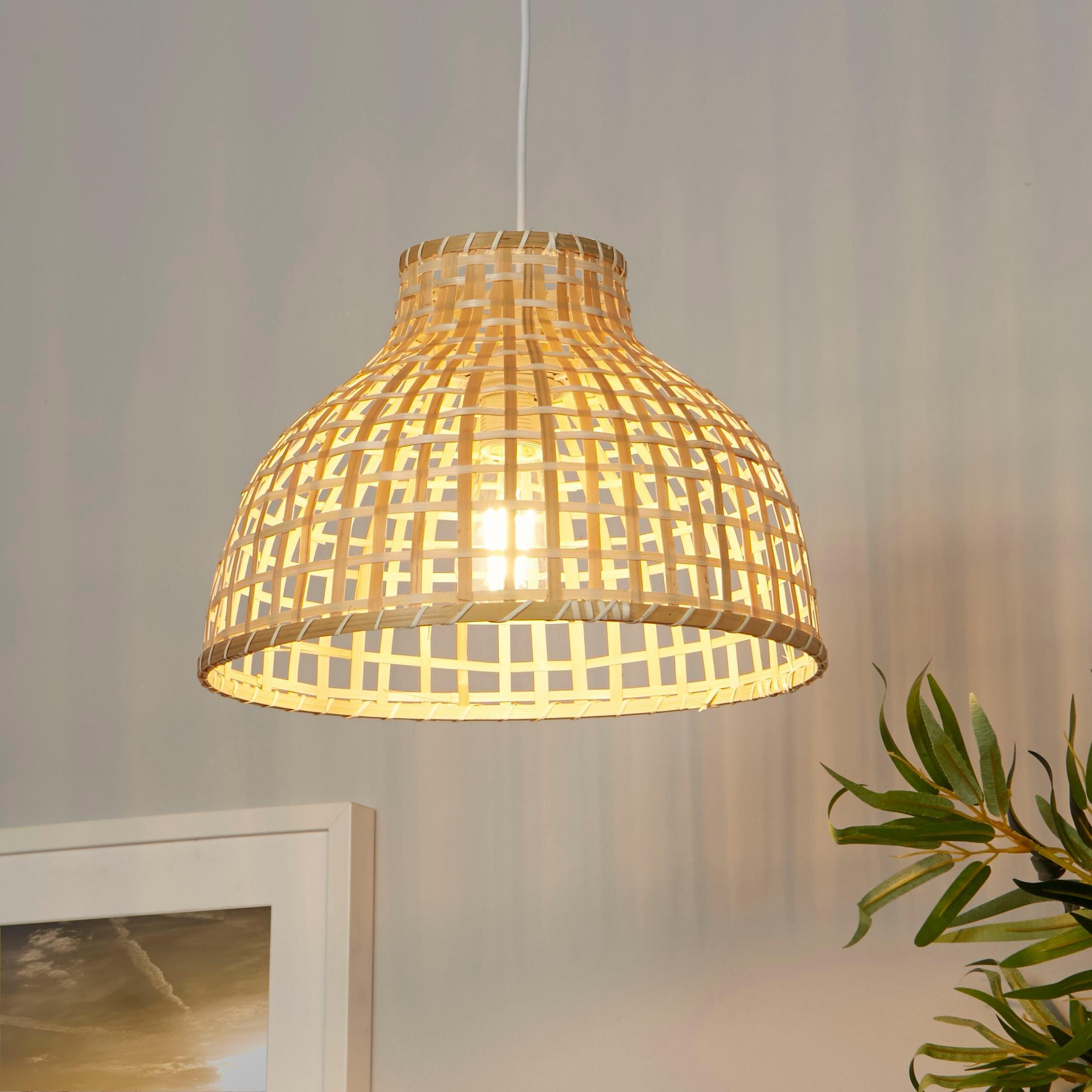 Lighting Collection  Bamboo Woven Shade Medium - Natural