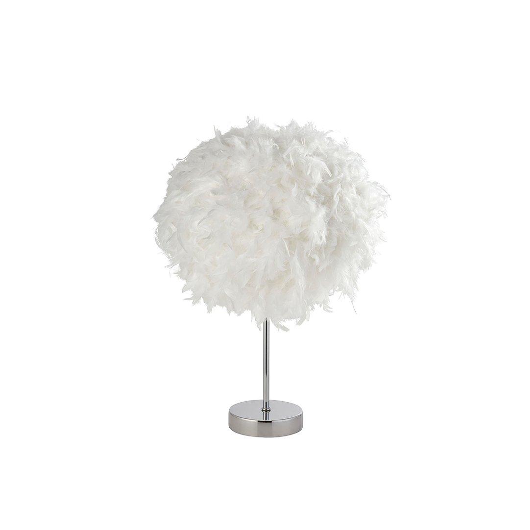White - Lighting Collection - Feather Table Lamp - 3