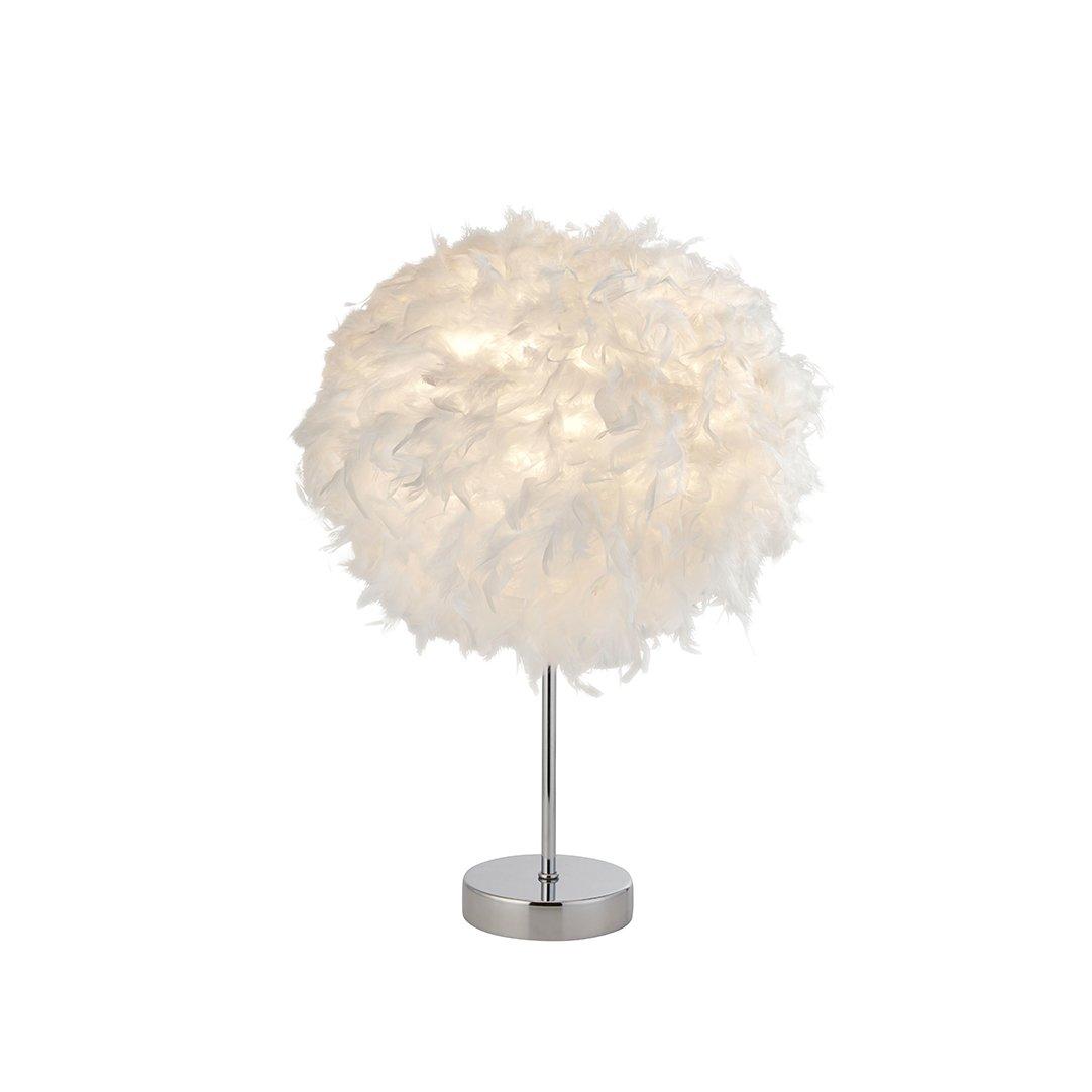 White - Lighting Collection - Feather Table Lamp - 4