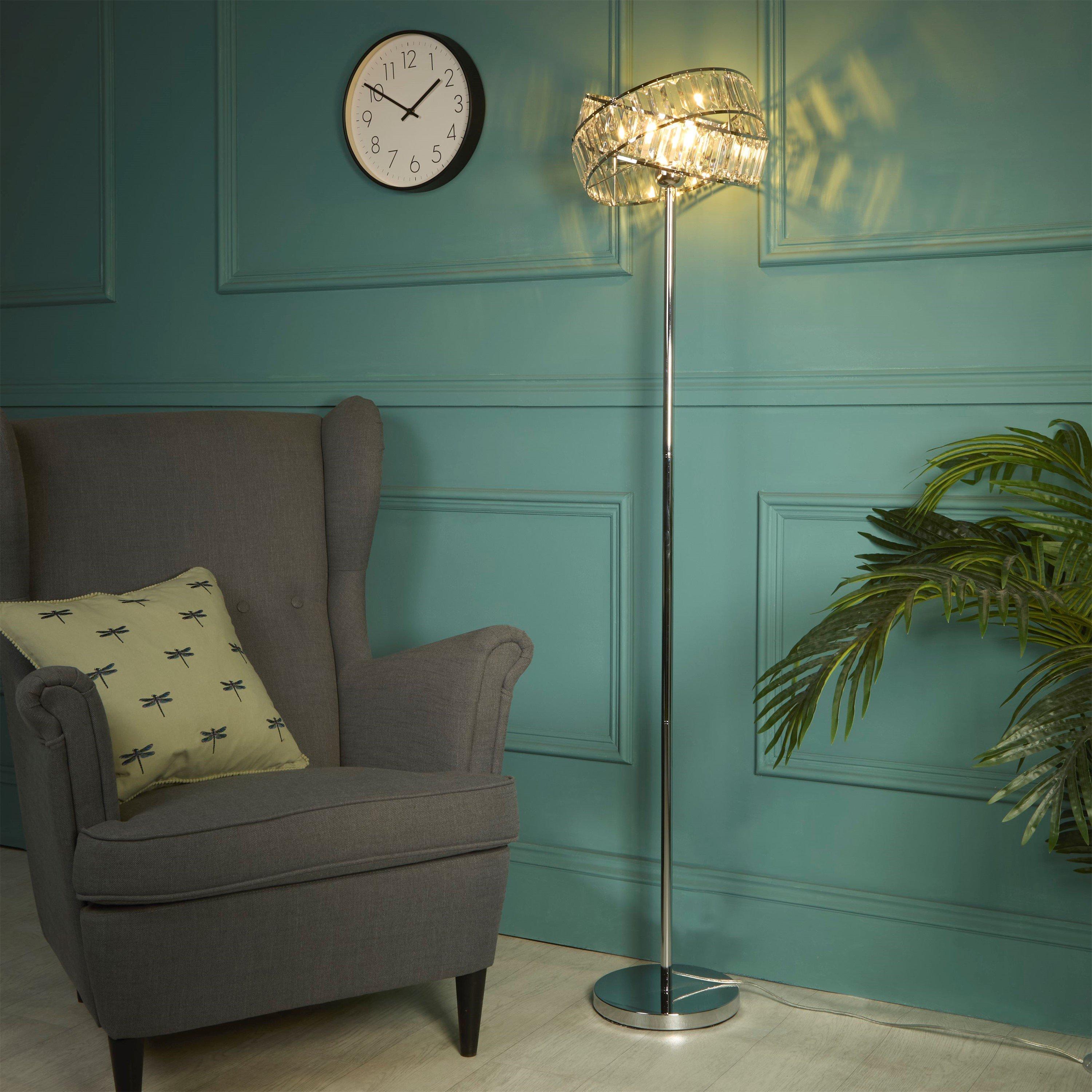 Chrome - Lighting Collection - 2 Band Floor Lamp - 1