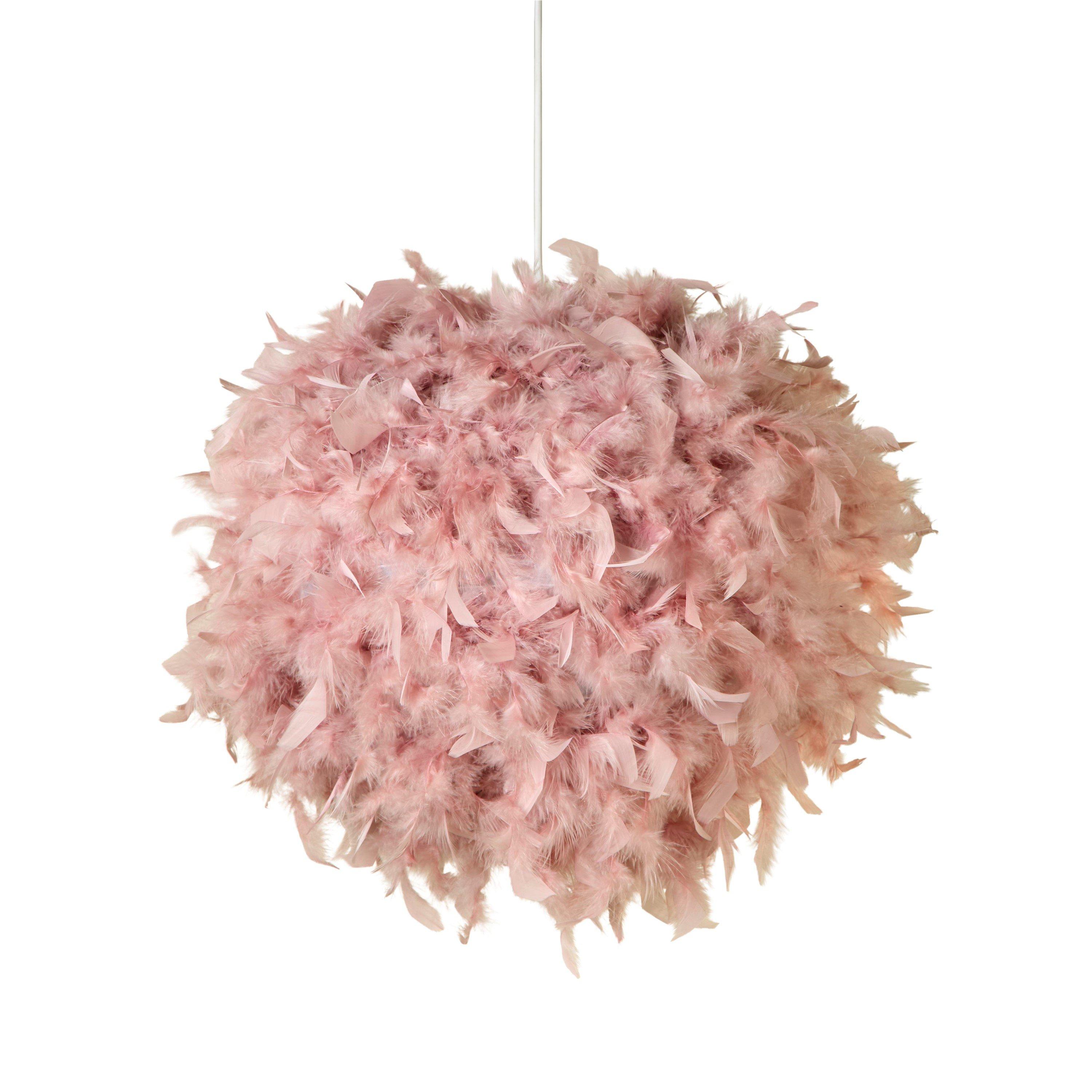 Pink - Lighting Collection - Feather Shade - 2