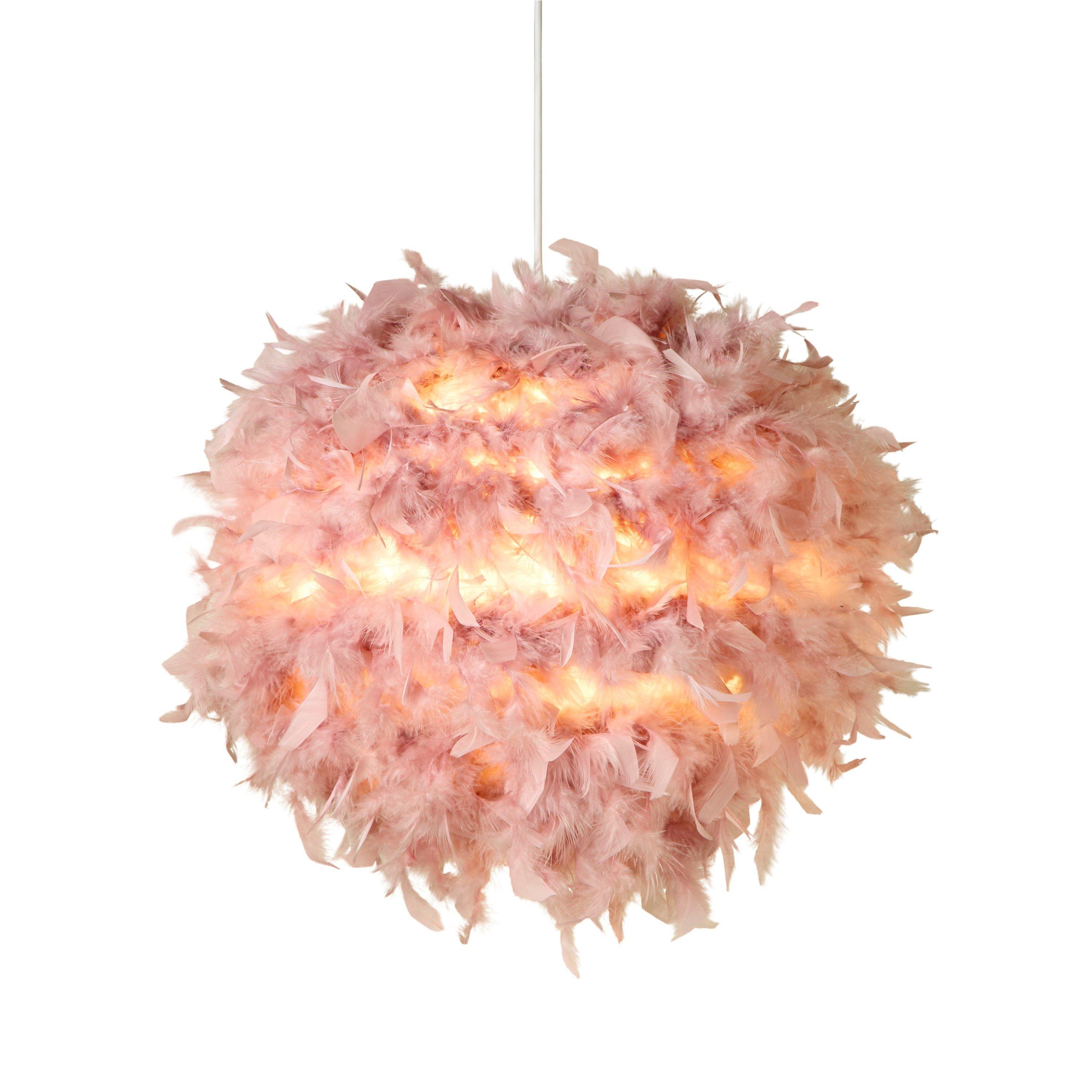 Pink - Lighting Collection - Feather Shade - 4