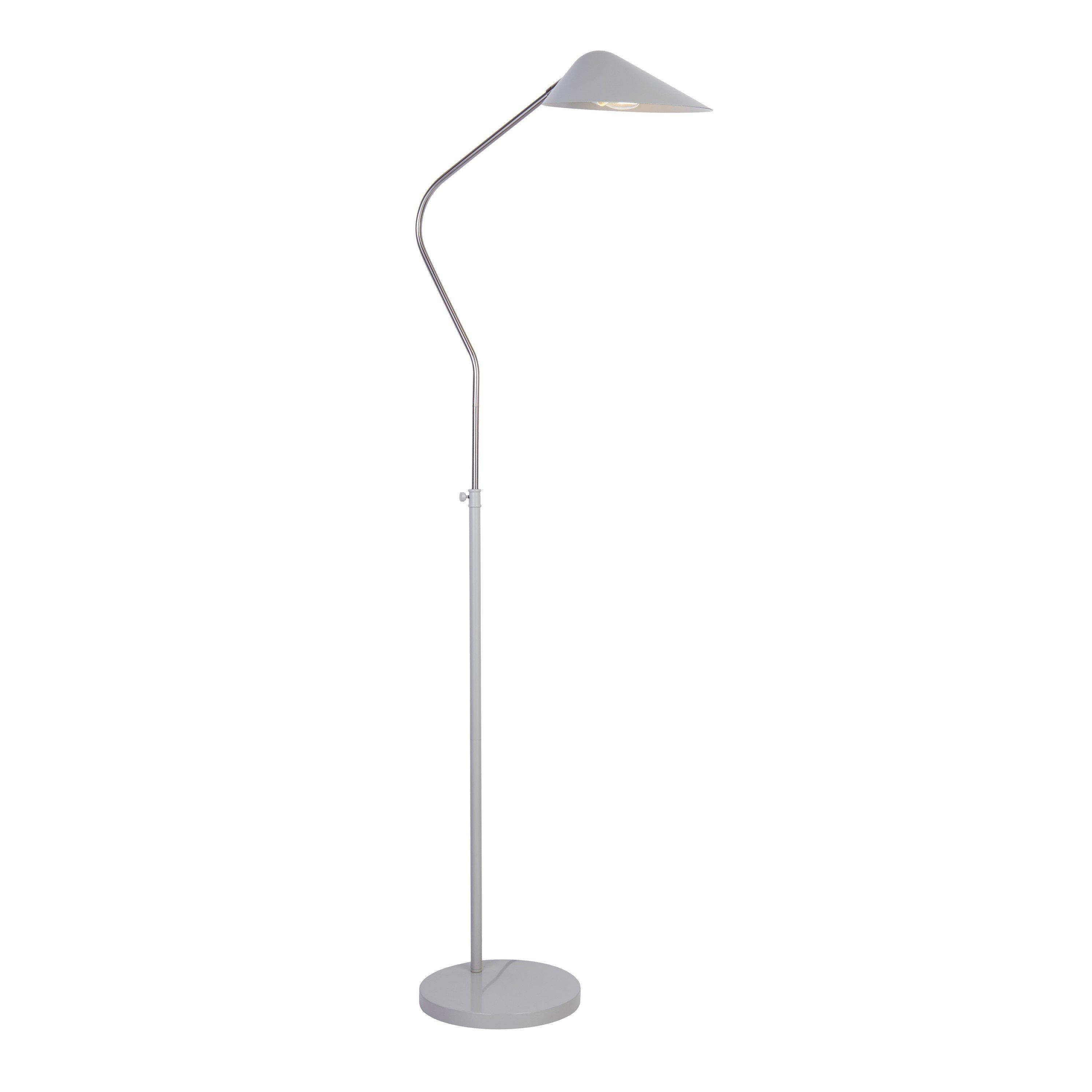 Grey - Lighting Collection - Metal Shade Floor Lamp - 4