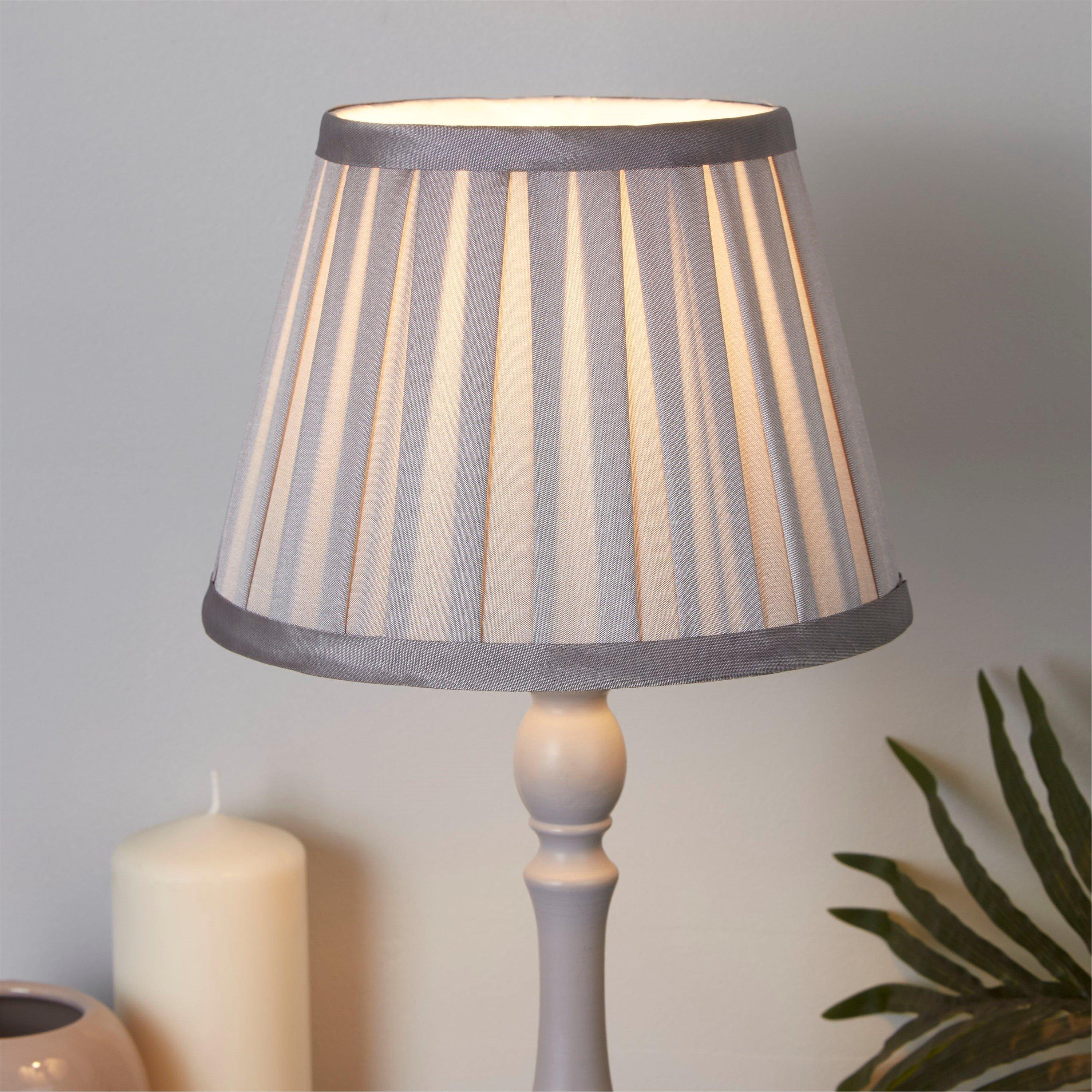 Silver - Lighting Collection - Taper Pleat Silk Shade - 1