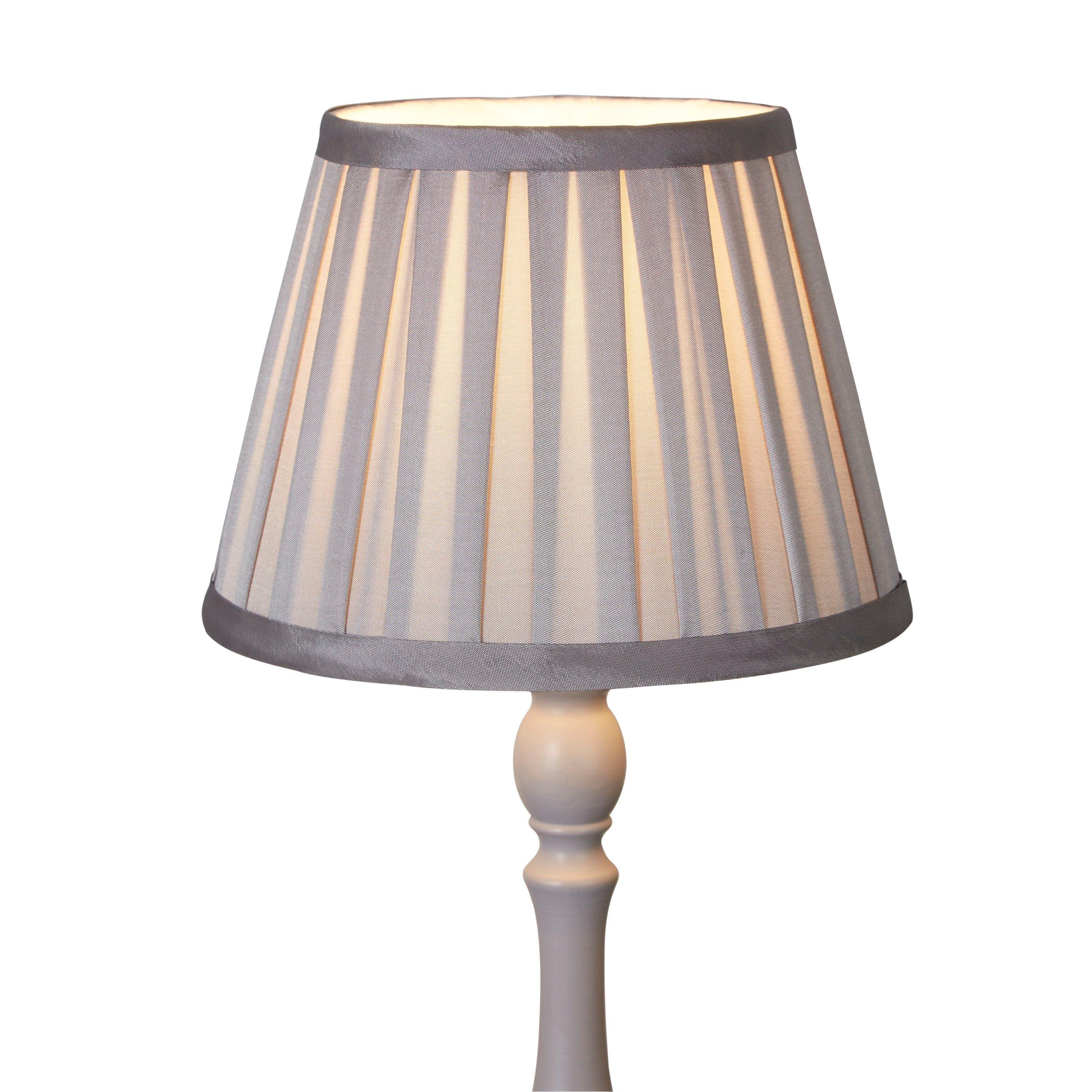 Silver - Lighting Collection - Taper Pleat Silk Shade - 4