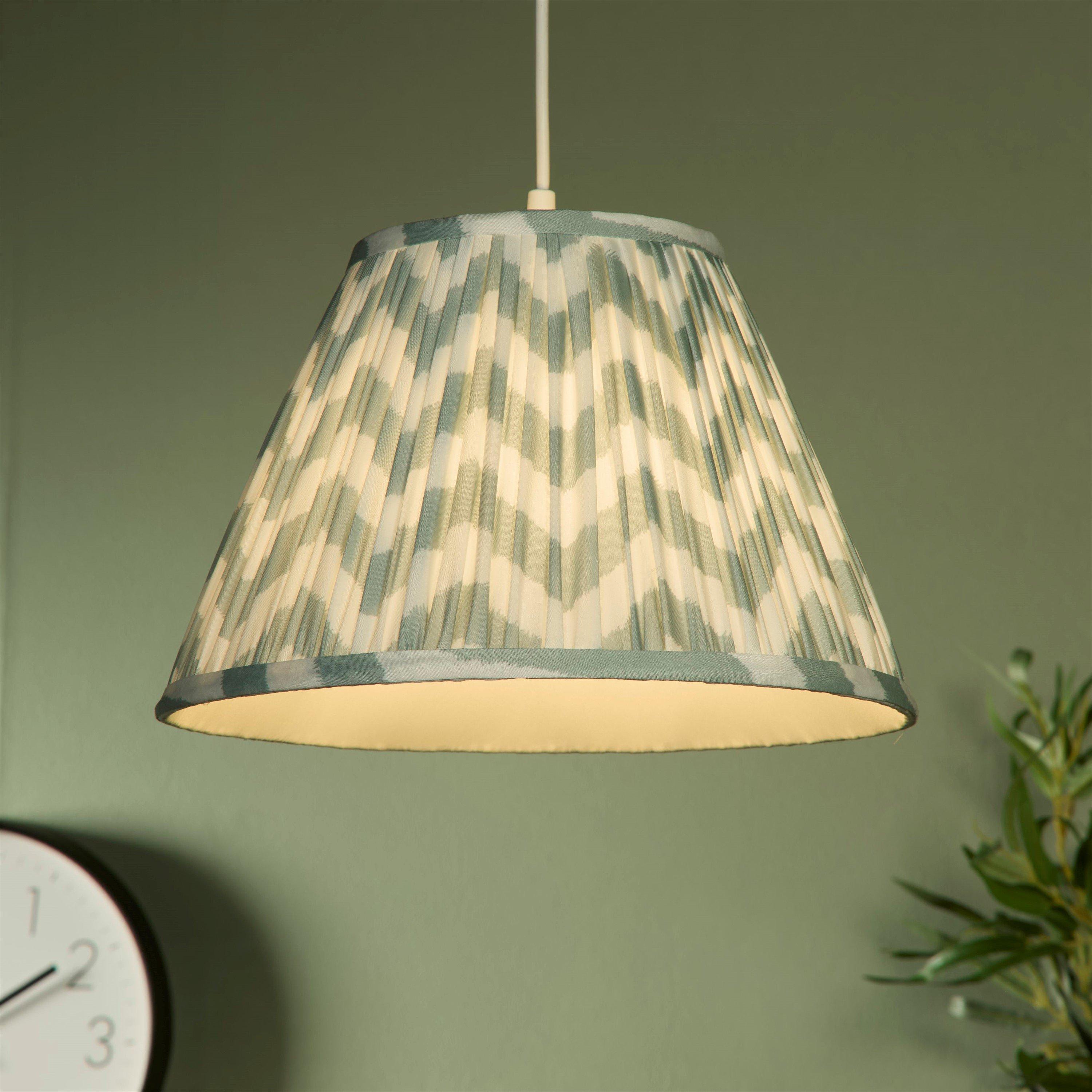 Mint - Lighting Collection - Chevron Pattern Gathered Pleat Shade - 1