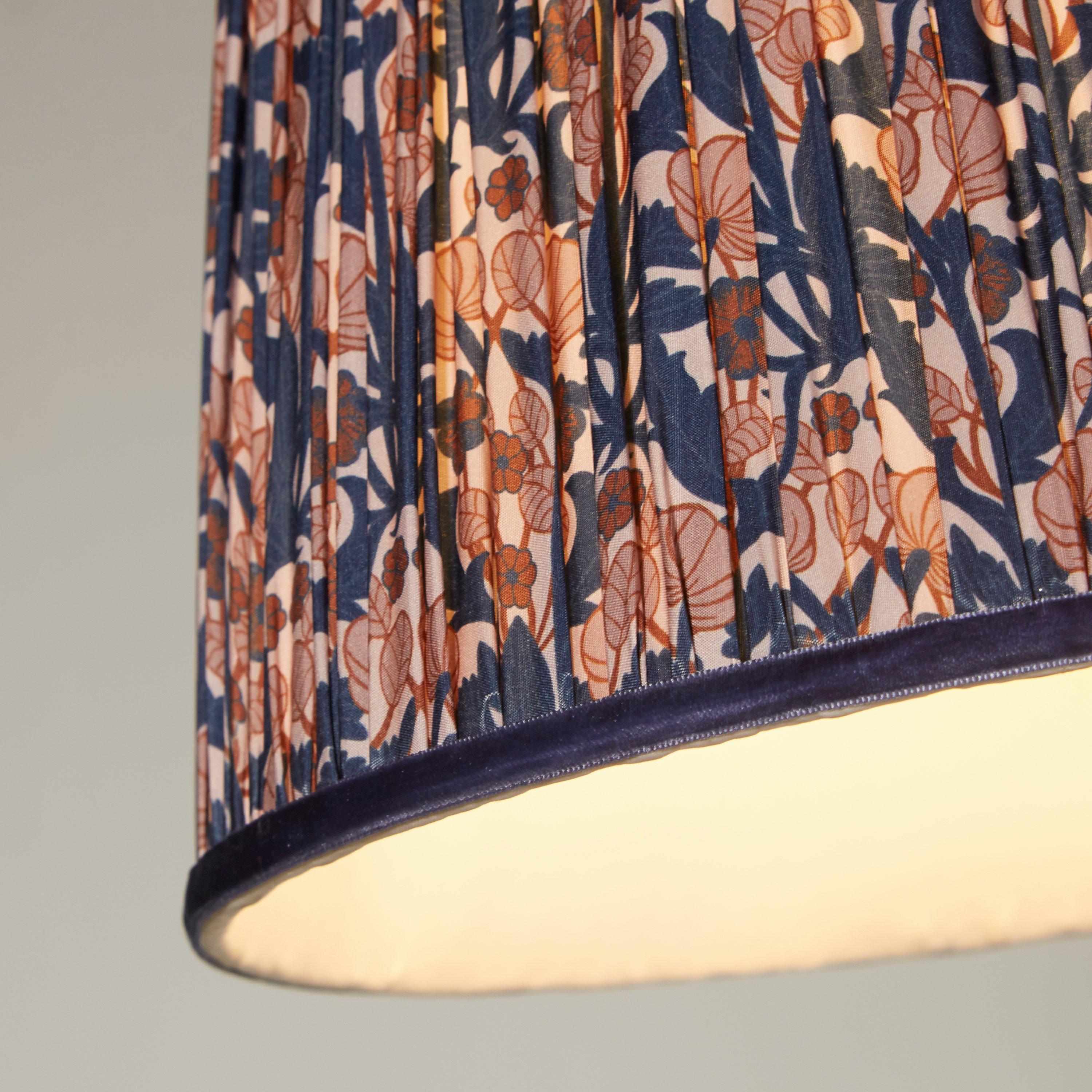 Navy - Lighting Collection - Vintage Print Shade - 2