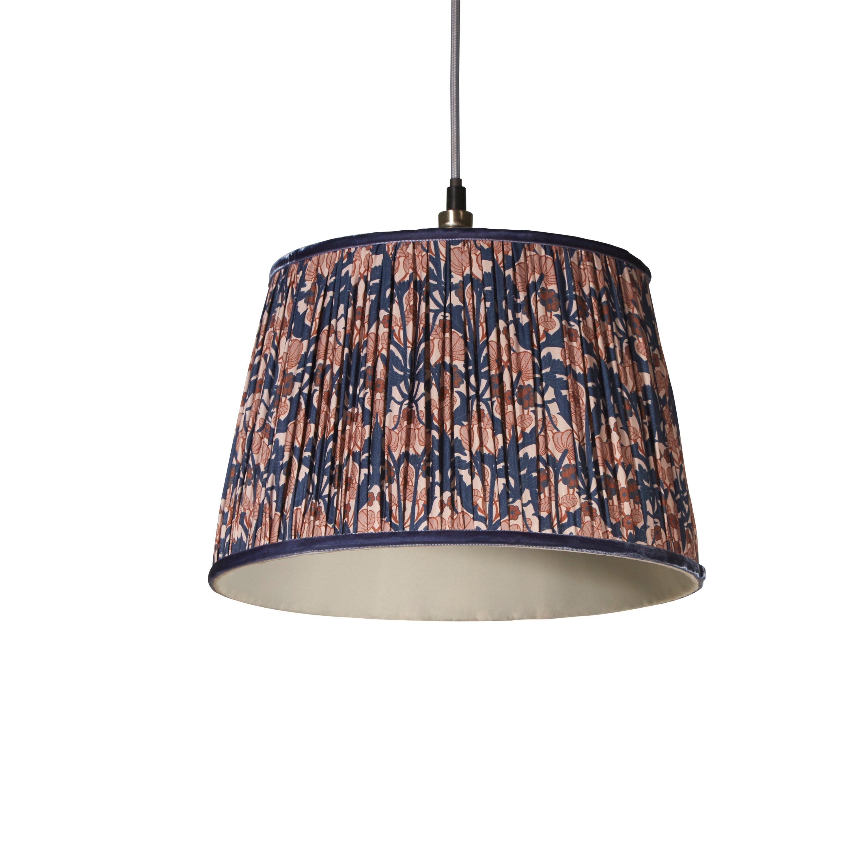 Navy - Lighting Collection - Vintage Print Shade - 3