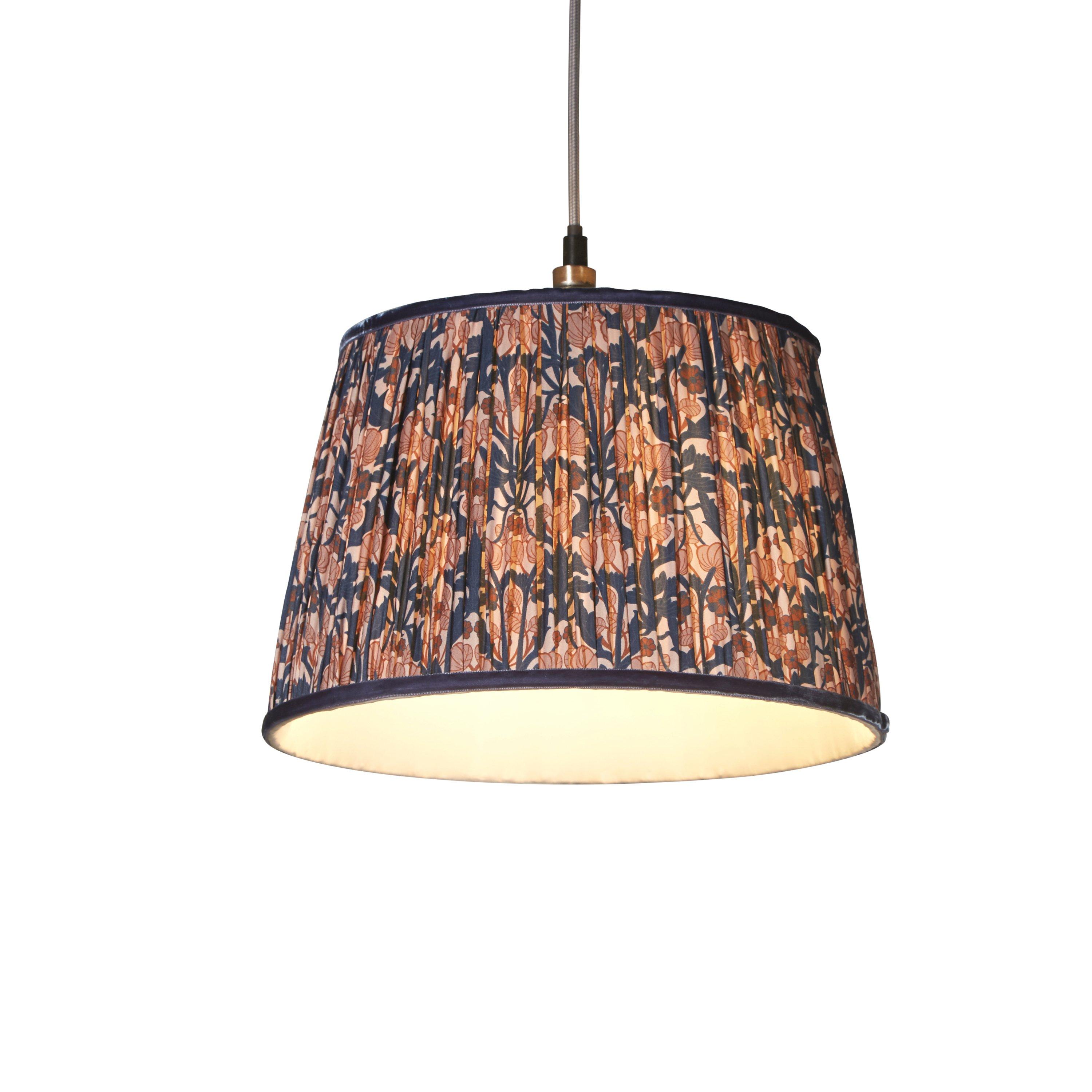 Navy - Lighting Collection - Vintage Print Shade - 4