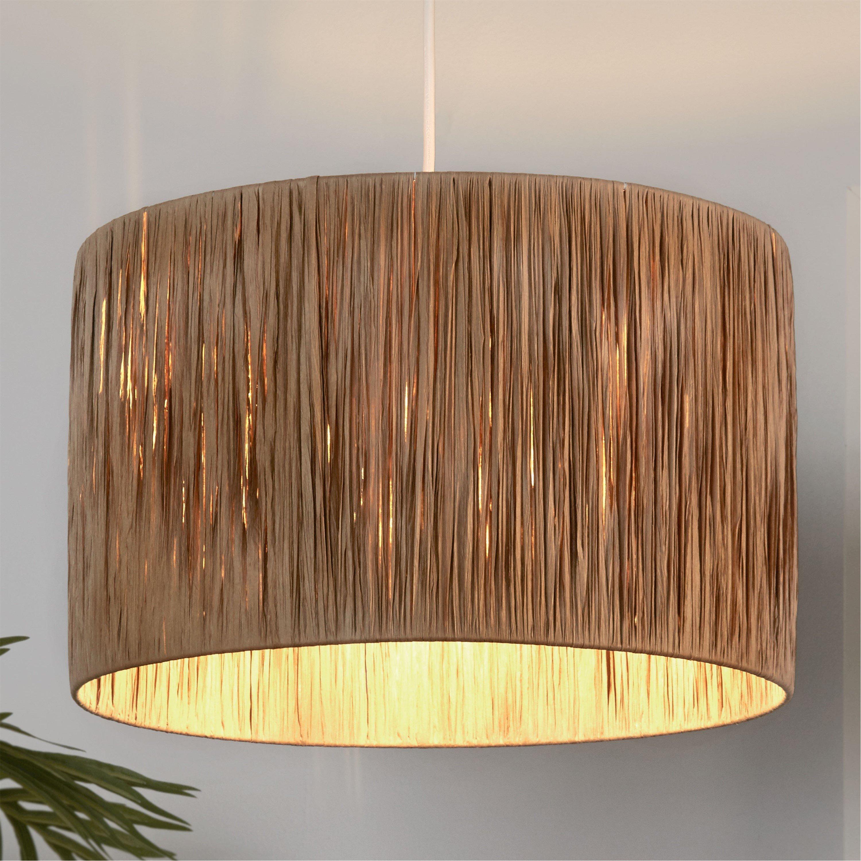Natural - Lighting Collection - Raffia Easy Fit Shade - 1