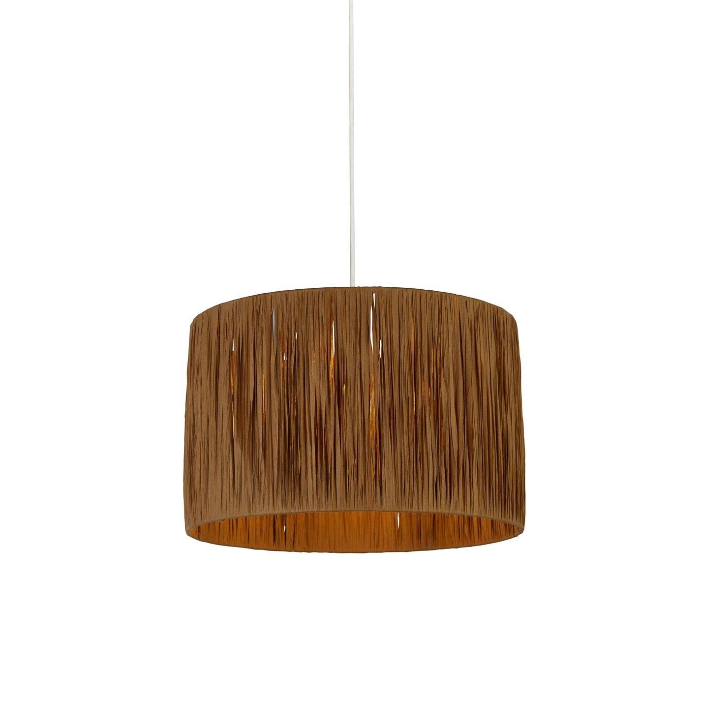 Lighting Collection  Raffia Easy Fit Shade - Natural - 35cm