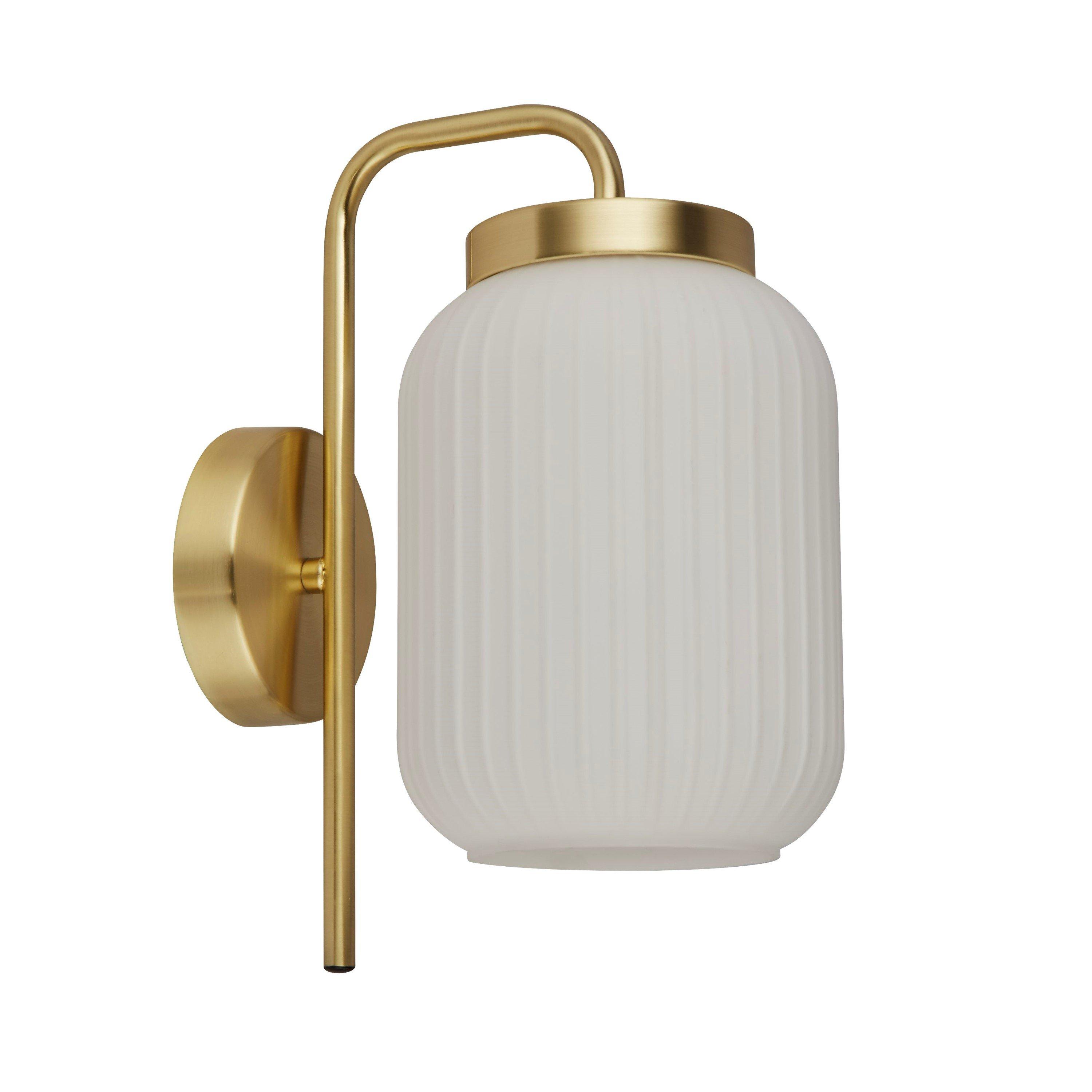 White And Gold - Lighting Collection - Frosted Glass Wall Light - 3
