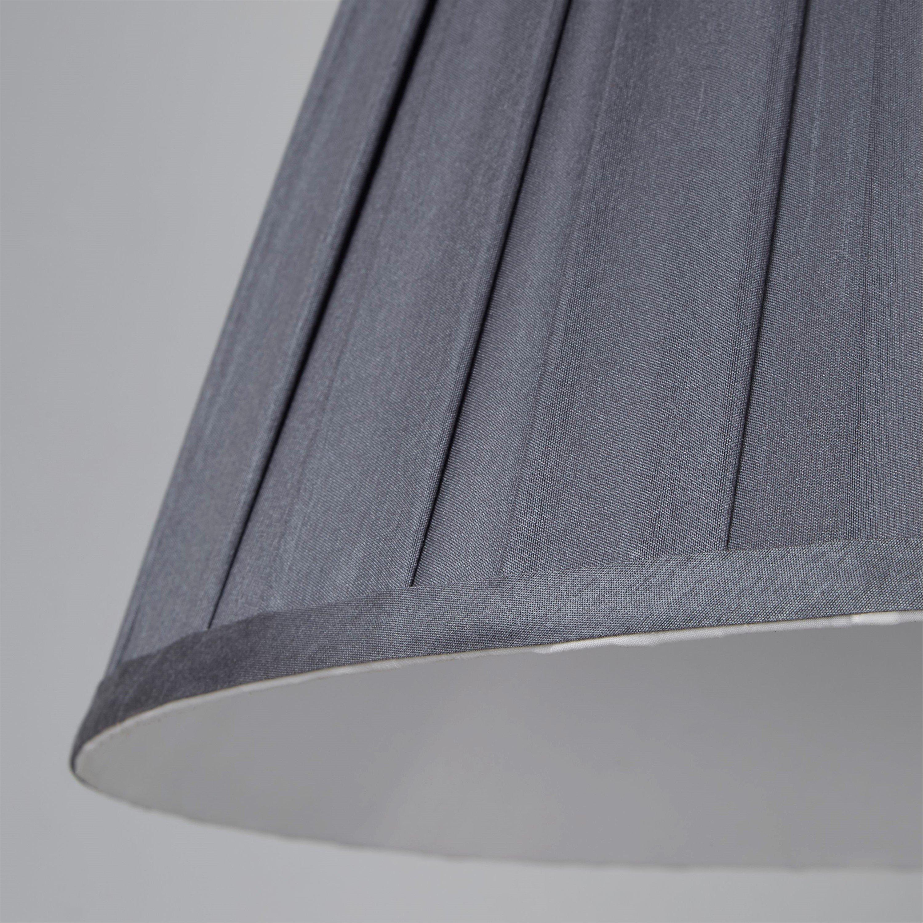 Charcoal - Lighting Collection - Taper Pleat Silk Shade - 2