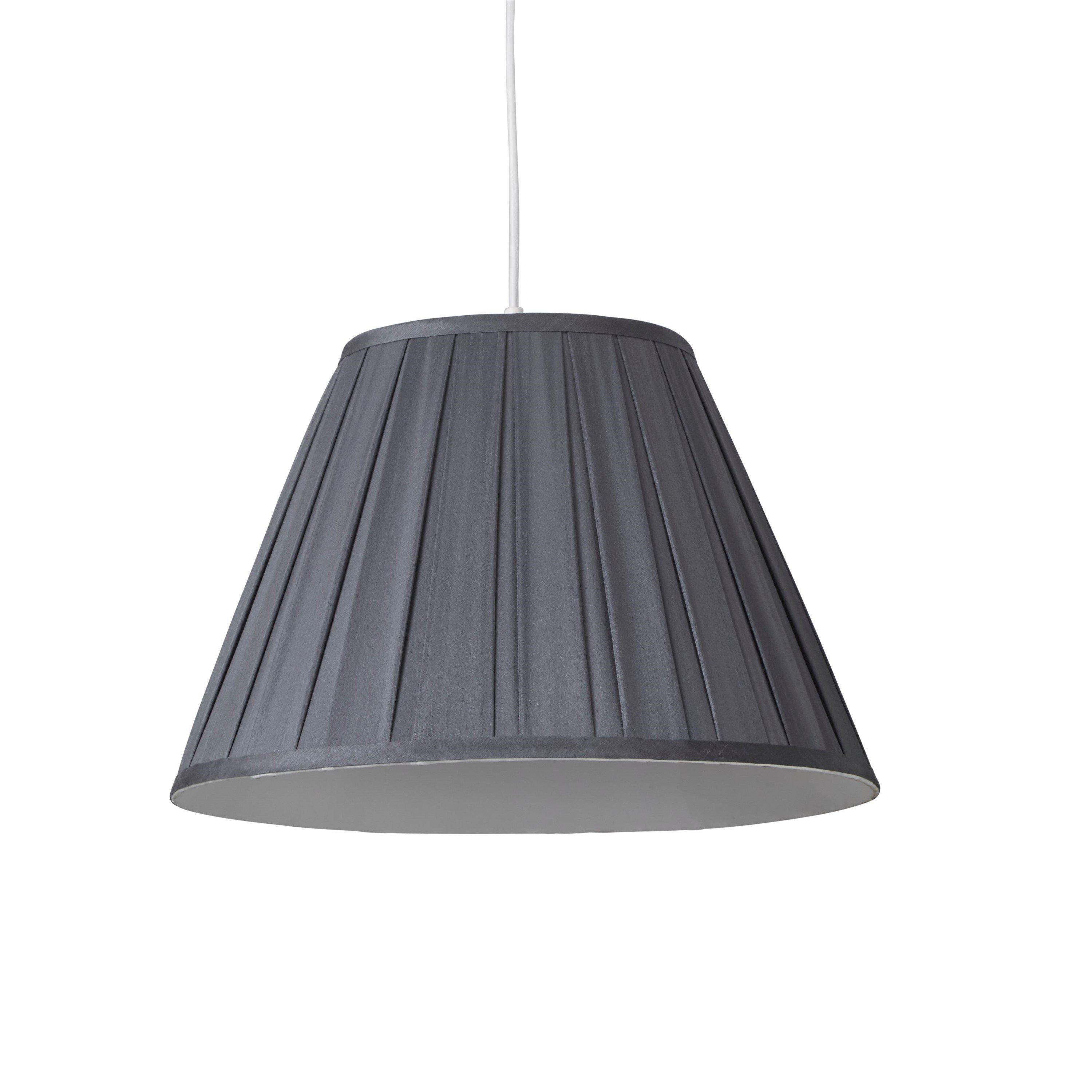 Charcoal - Lighting Collection - Taper Pleat Silk Shade - 3