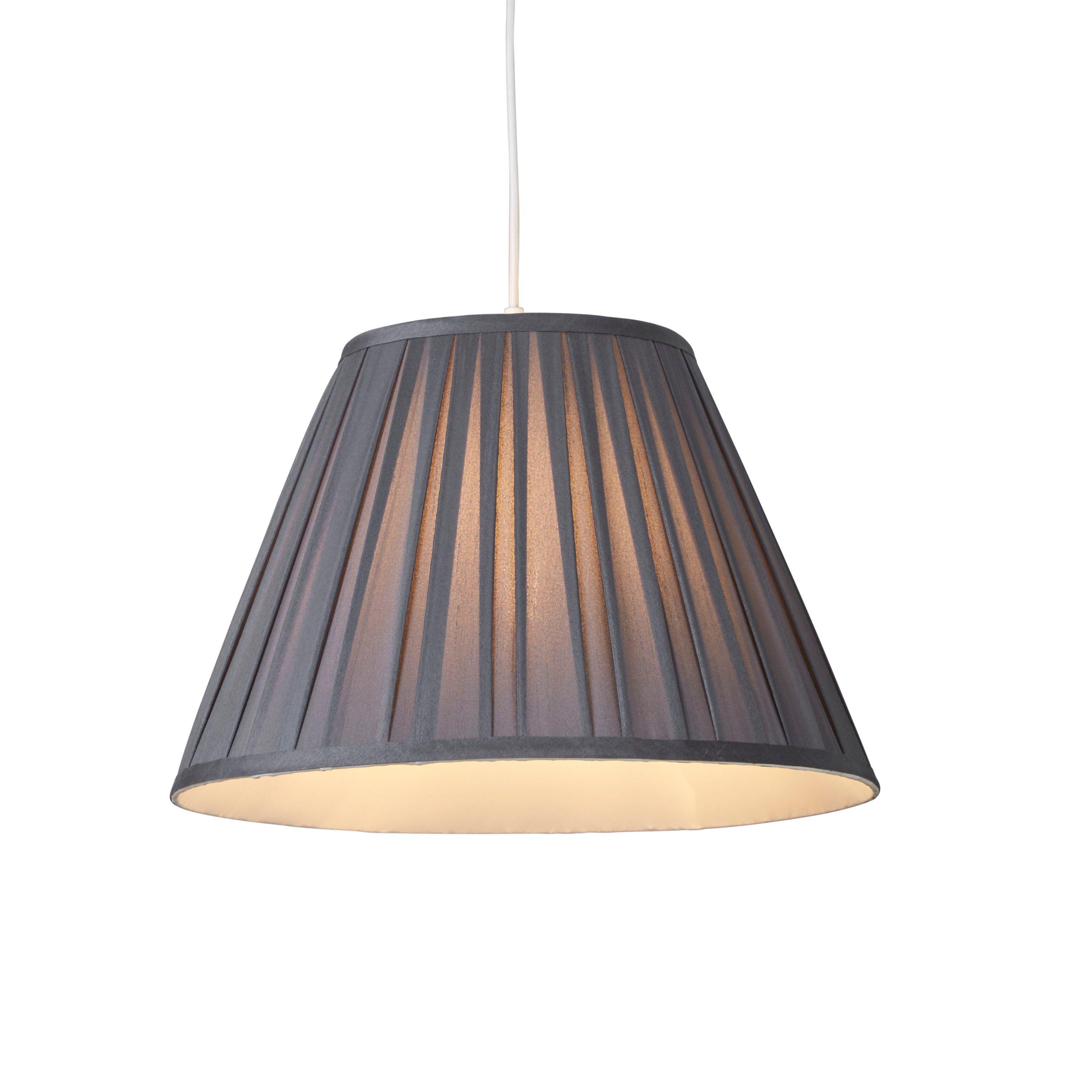 Charcoal - Lighting Collection - Taper Pleat Silk Shade - 4