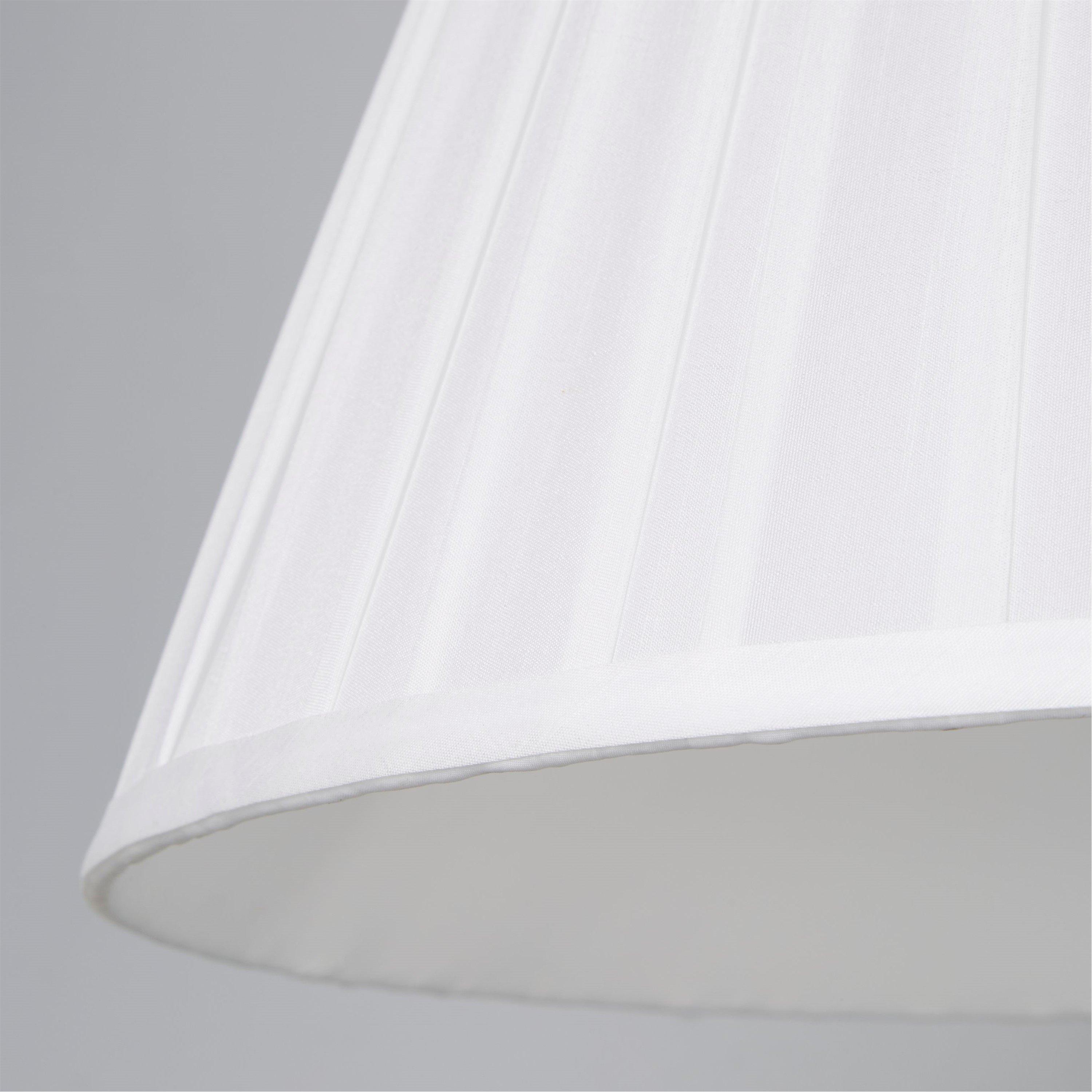 White - Lighting Collection - Taper Pleat Silk Shade - 2