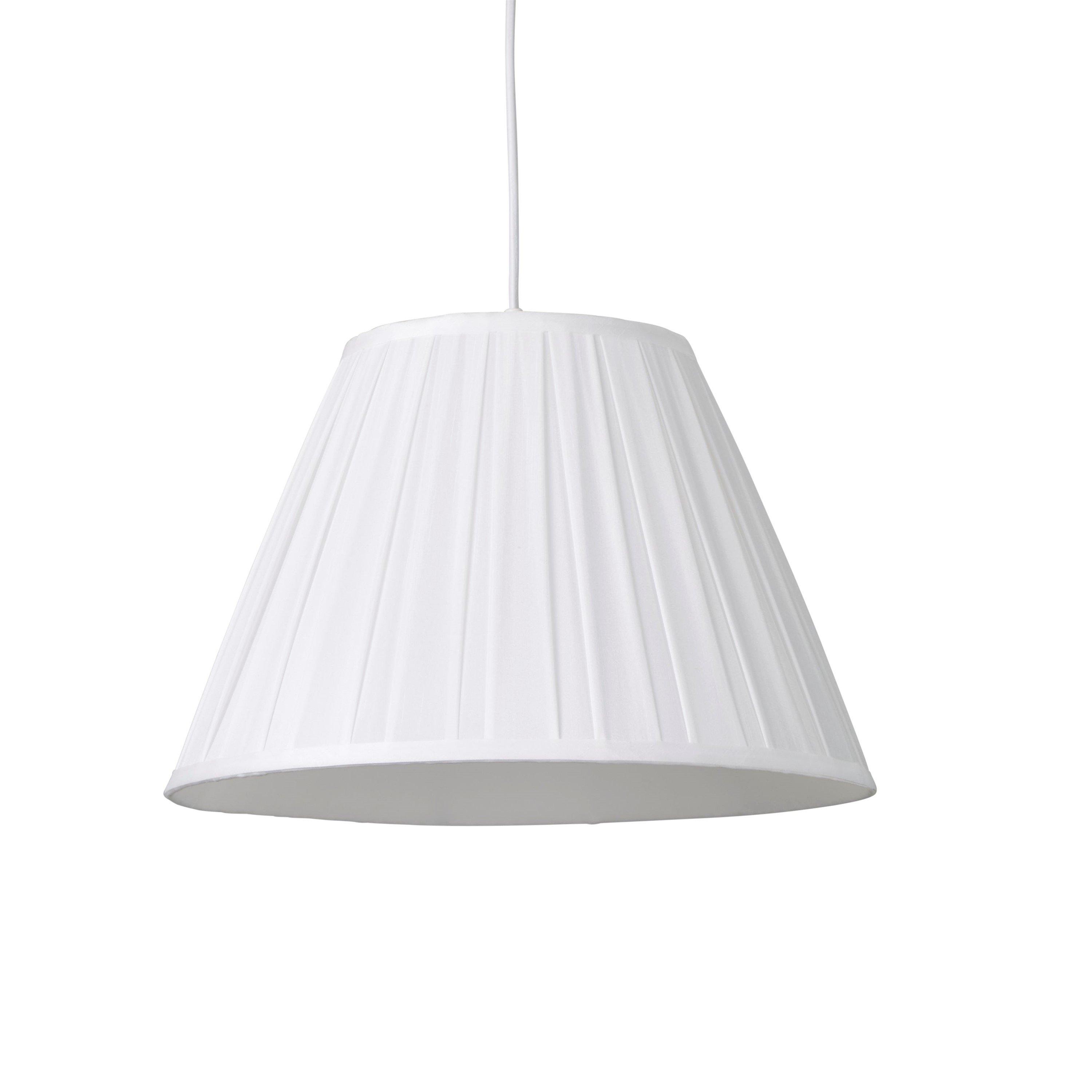 White - Lighting Collection - Taper Pleat Silk Shade - 3