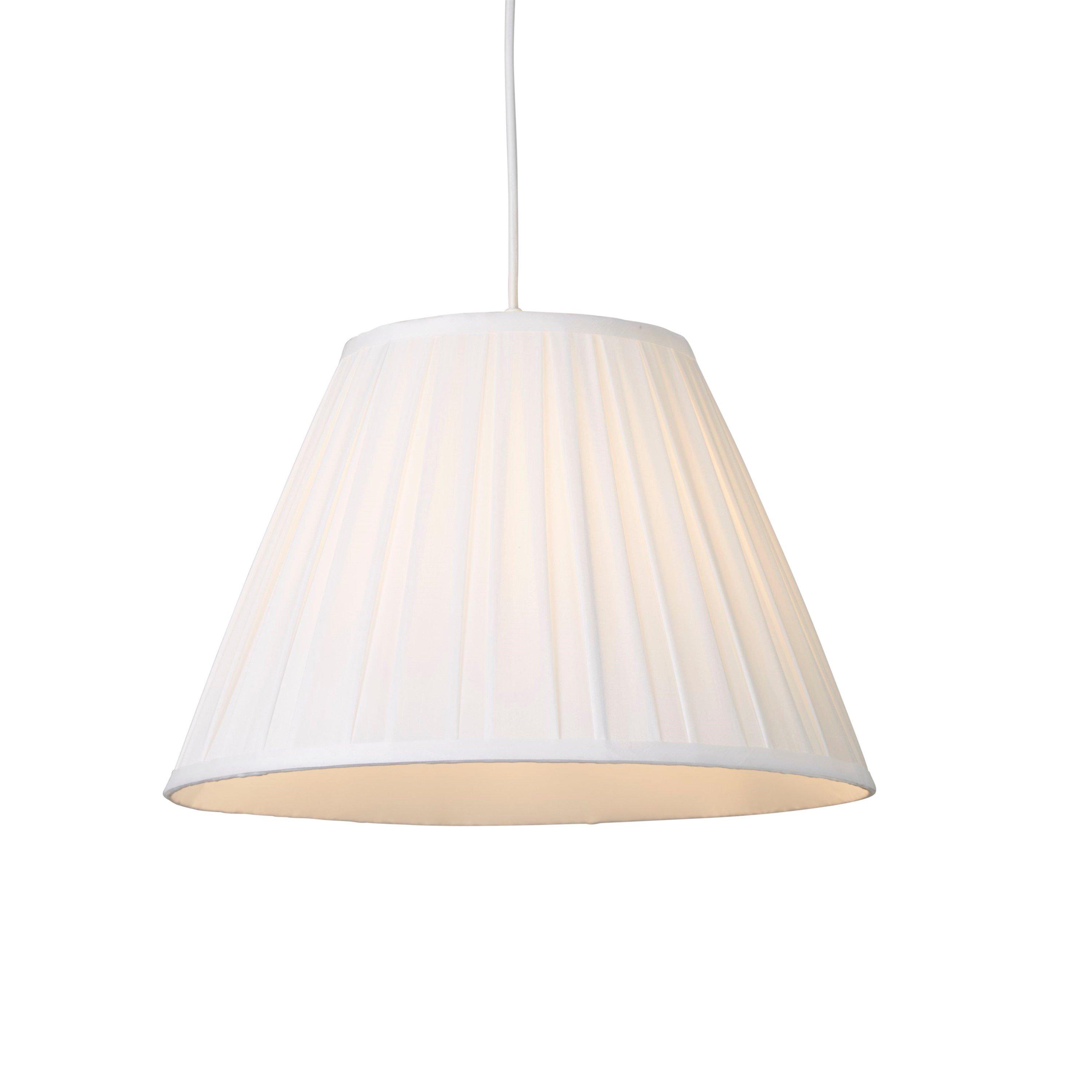 White - Lighting Collection - Taper Pleat Silk Shade - 4