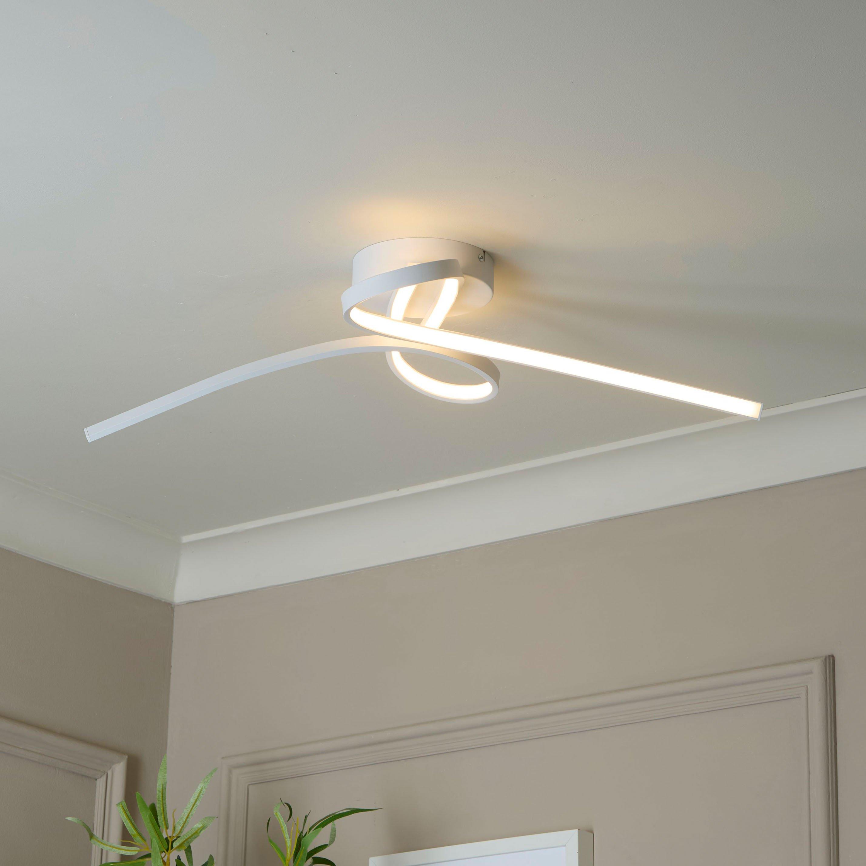 Lighting Collection  Led Flush Ceiling Light - White