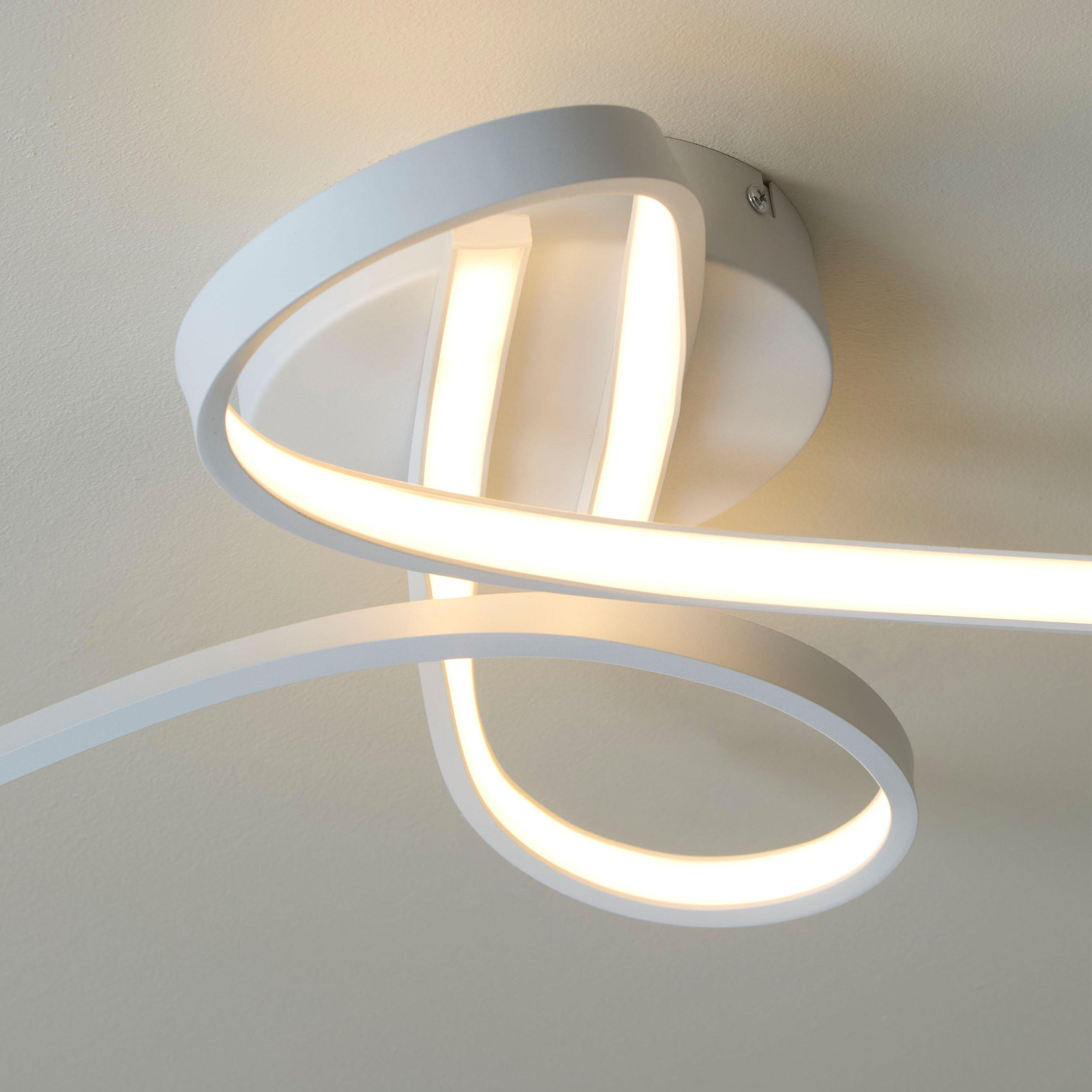 White - Lighting Collection - LED Flush Ceiling Light - 2