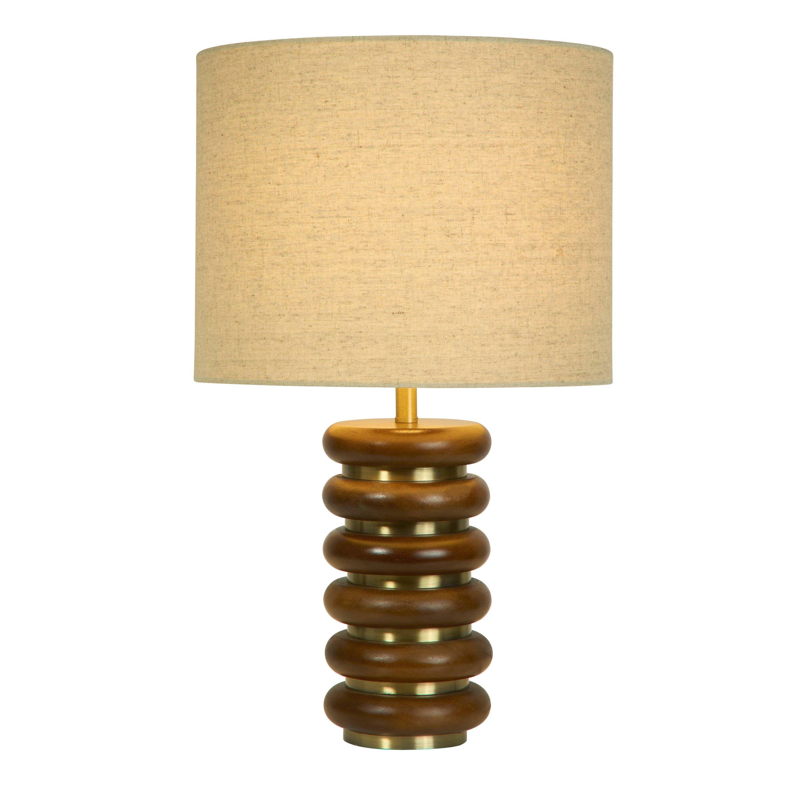 Brown - Lighting Collection - Ribbed Table Lamp - 4