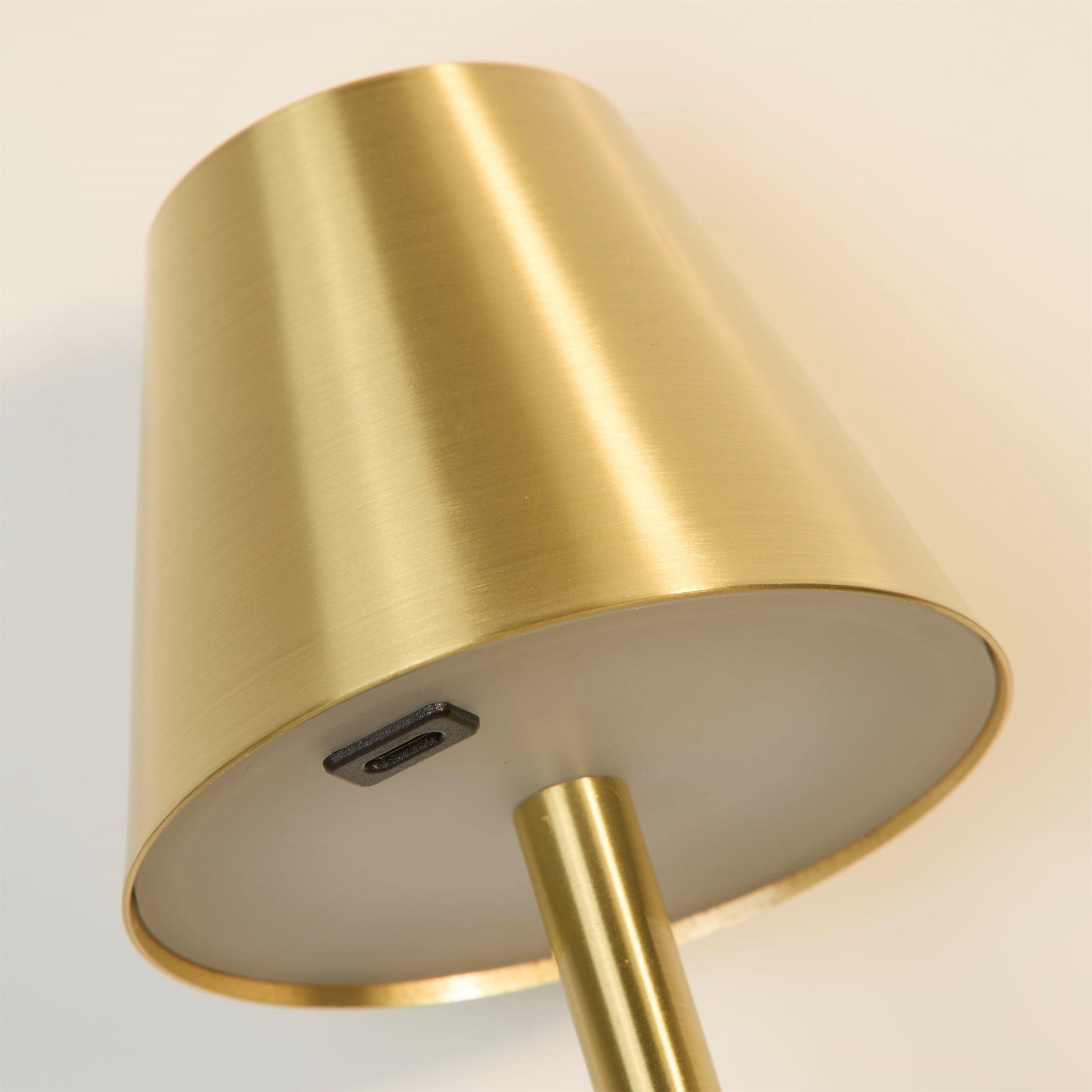 Gold - Lighting Collection - Portable Rechargeable Lamp - 3