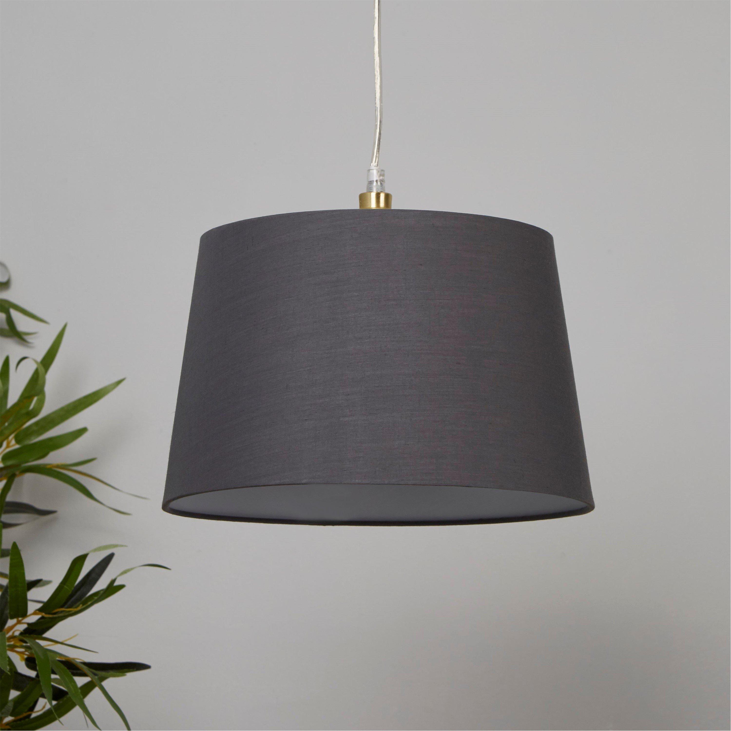 Lighting Collection  Tapered Shade - Charcoal - 30cm