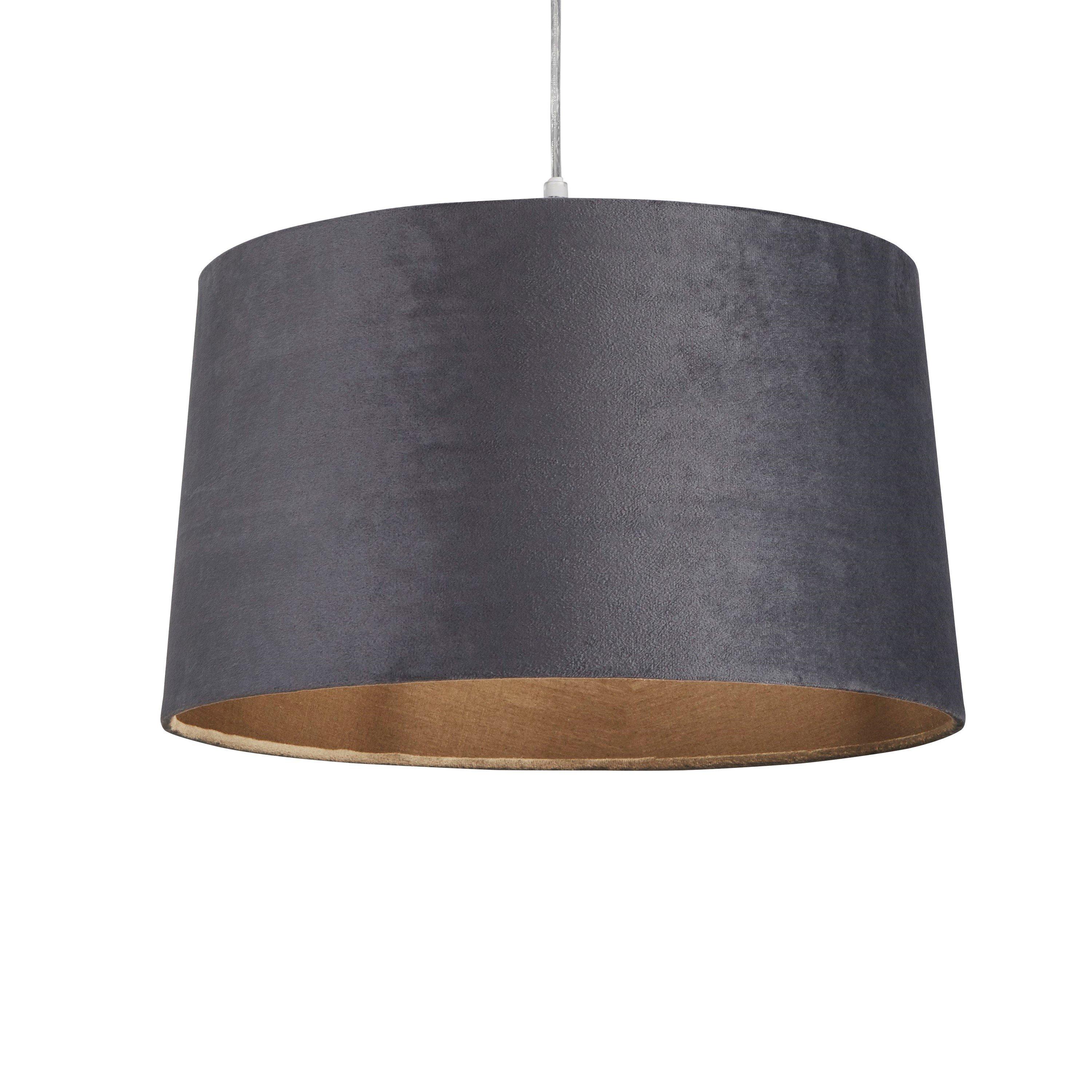 Charcoal - Lighting Collection - Velvet Drum Shade - 4