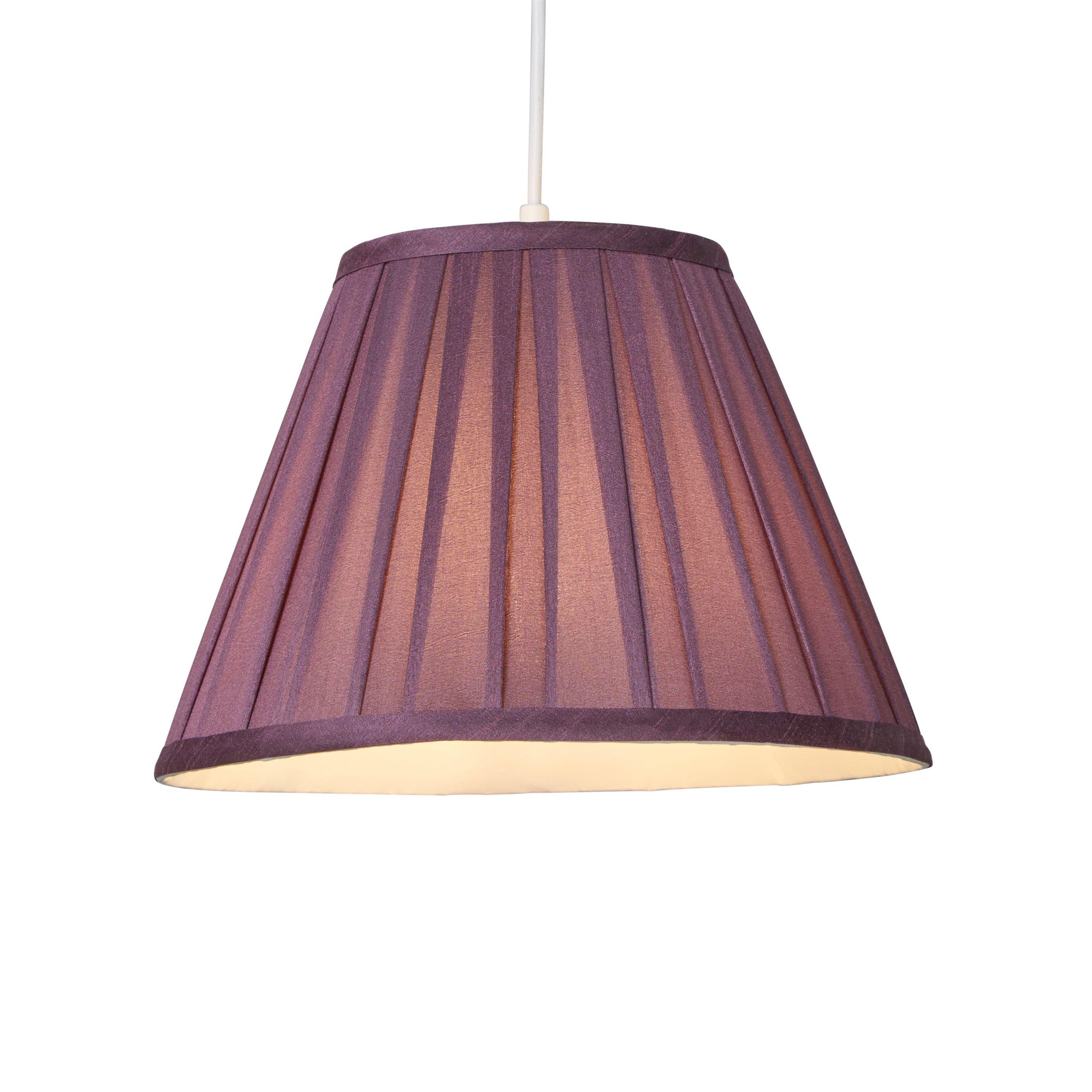 Plum - Lighting Collection - Taper Pleat Silk Shade - 4
