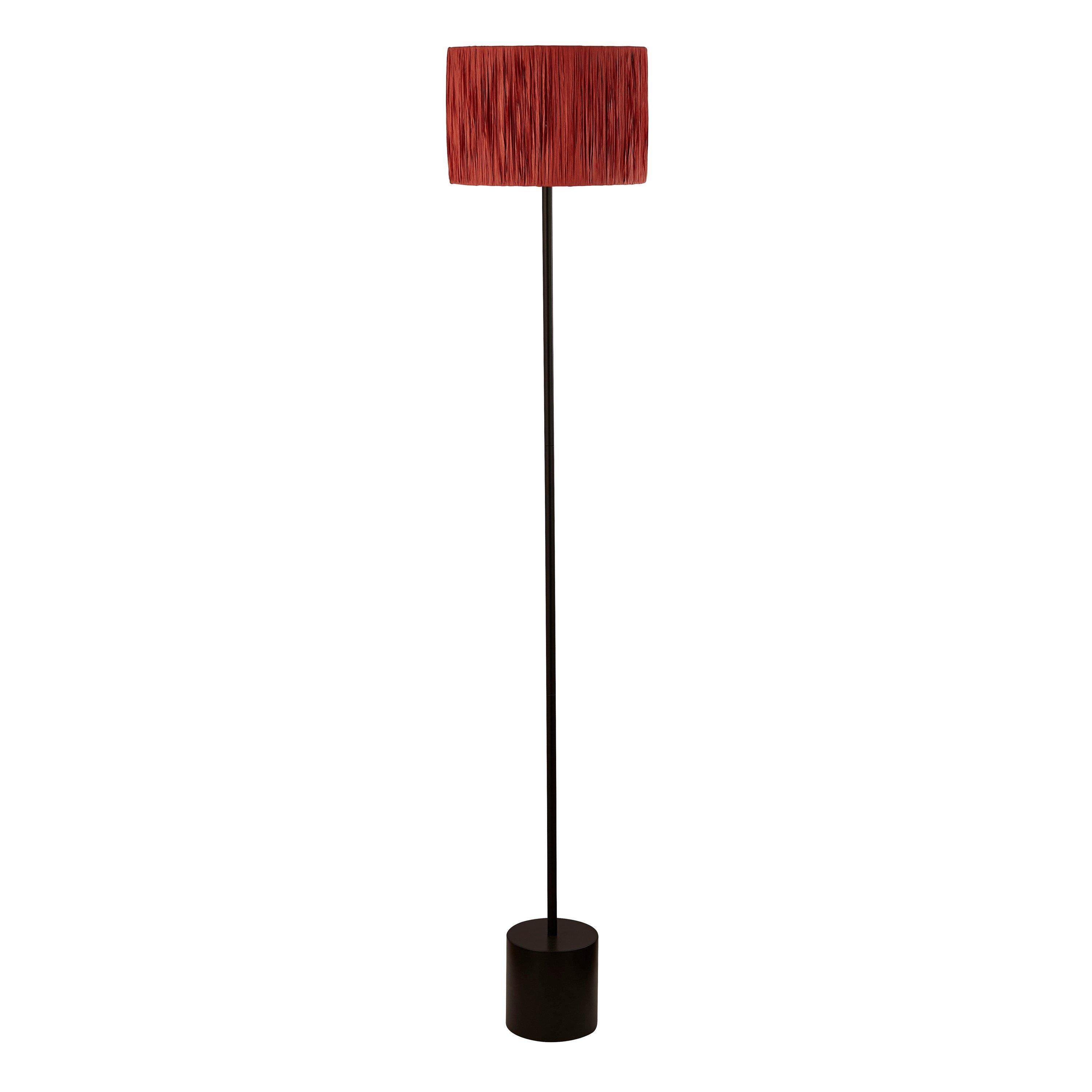Pink And Black - Lighting Collection - Raffia Floor Lamp - 3