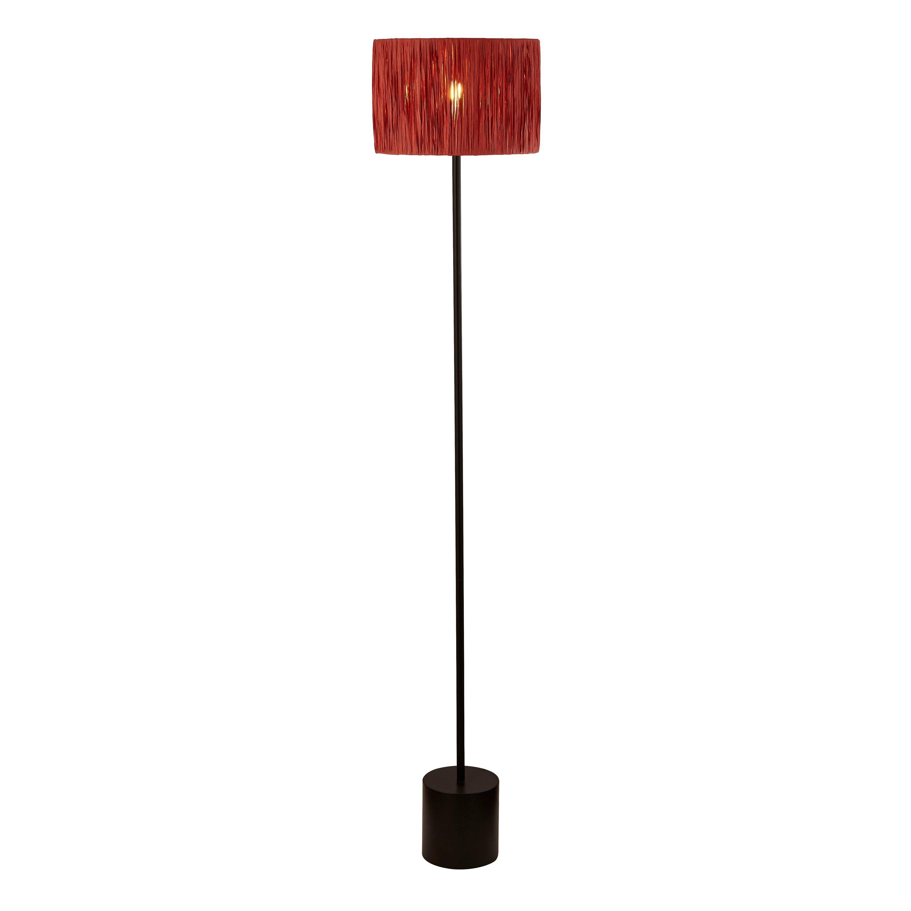 Pink And Black - Lighting Collection - Raffia Floor Lamp - 4