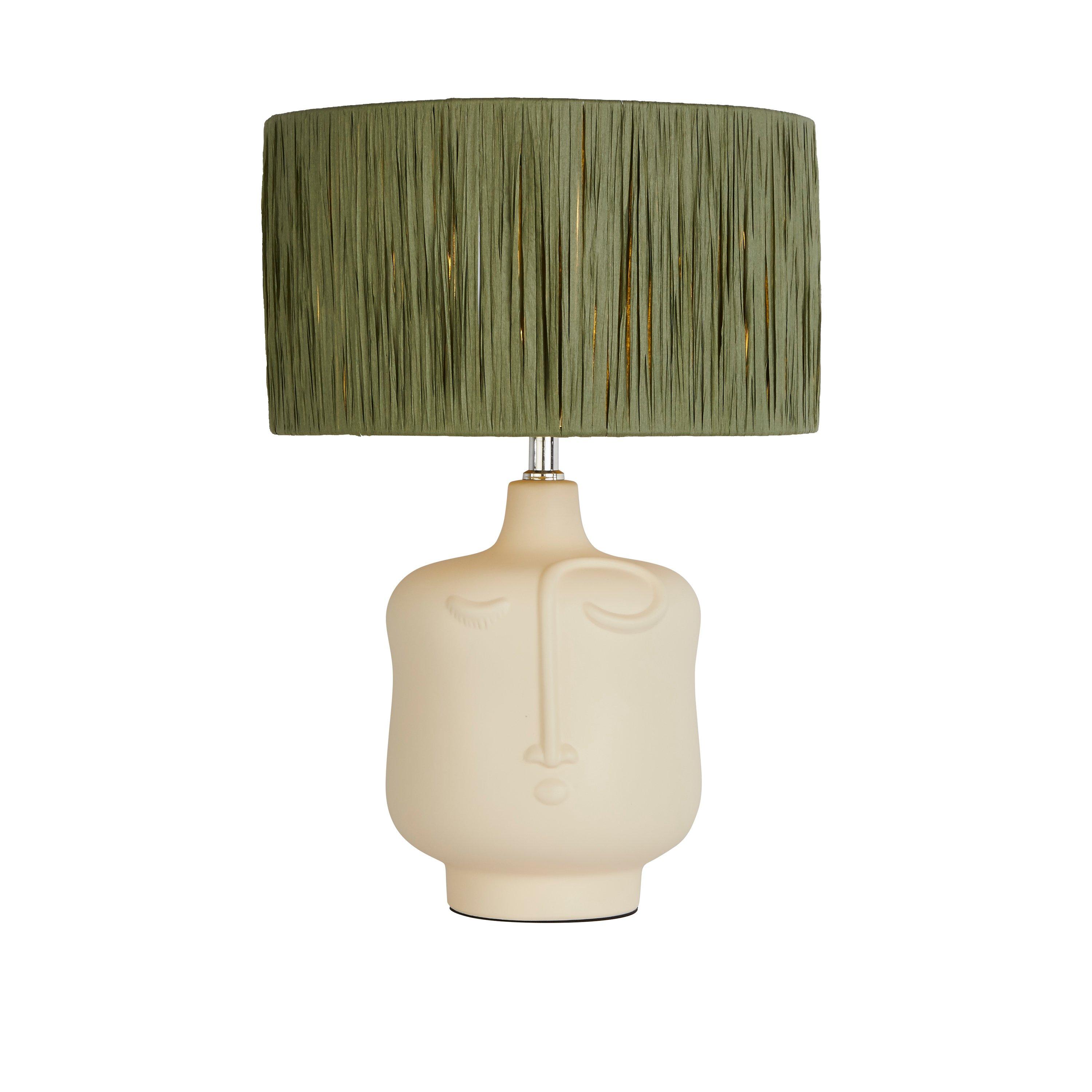 Green And Cream - Lighting Collection - Face Table Lamp - 4