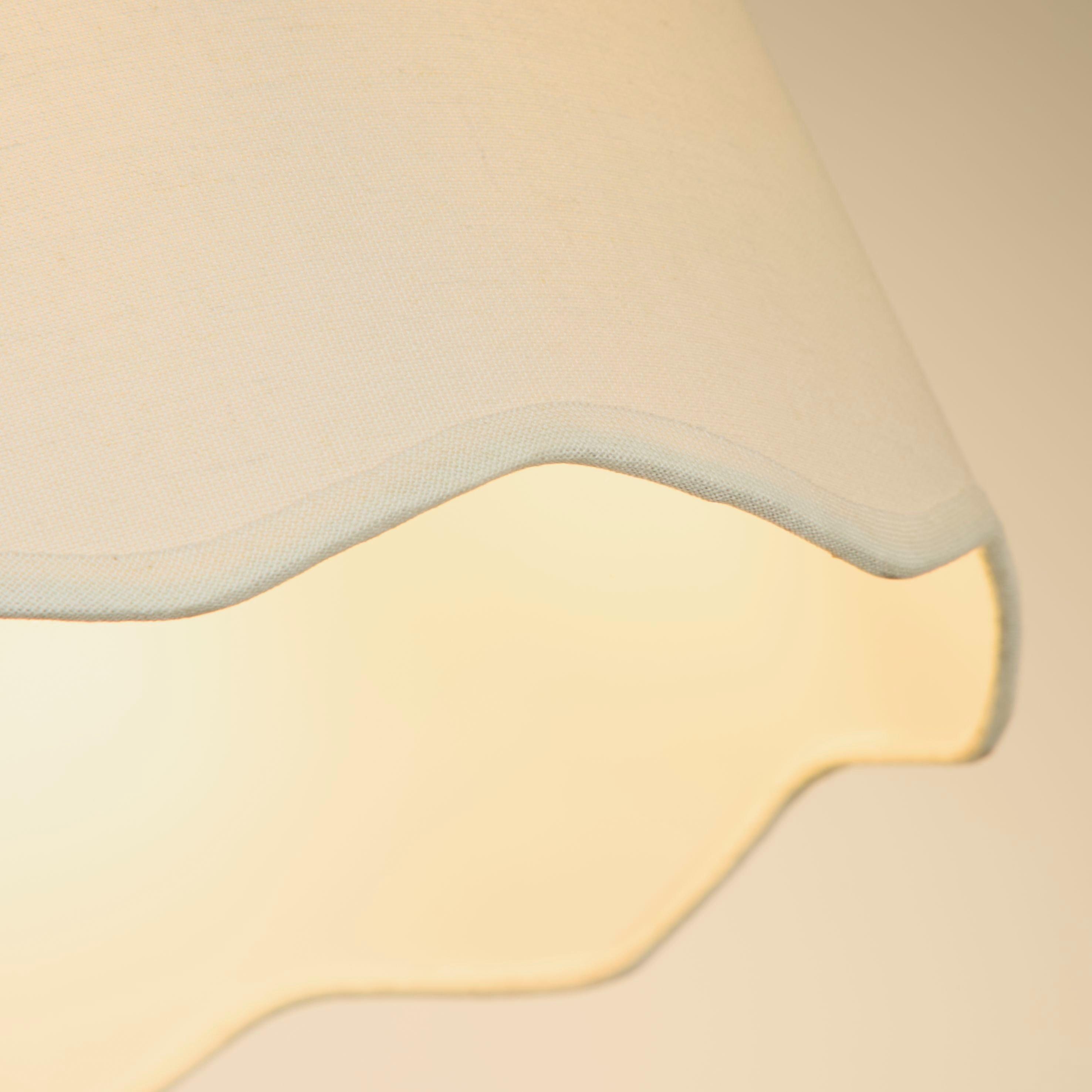 Ivory - Lighting Collection - Linen Scallop Edge Shade - 3