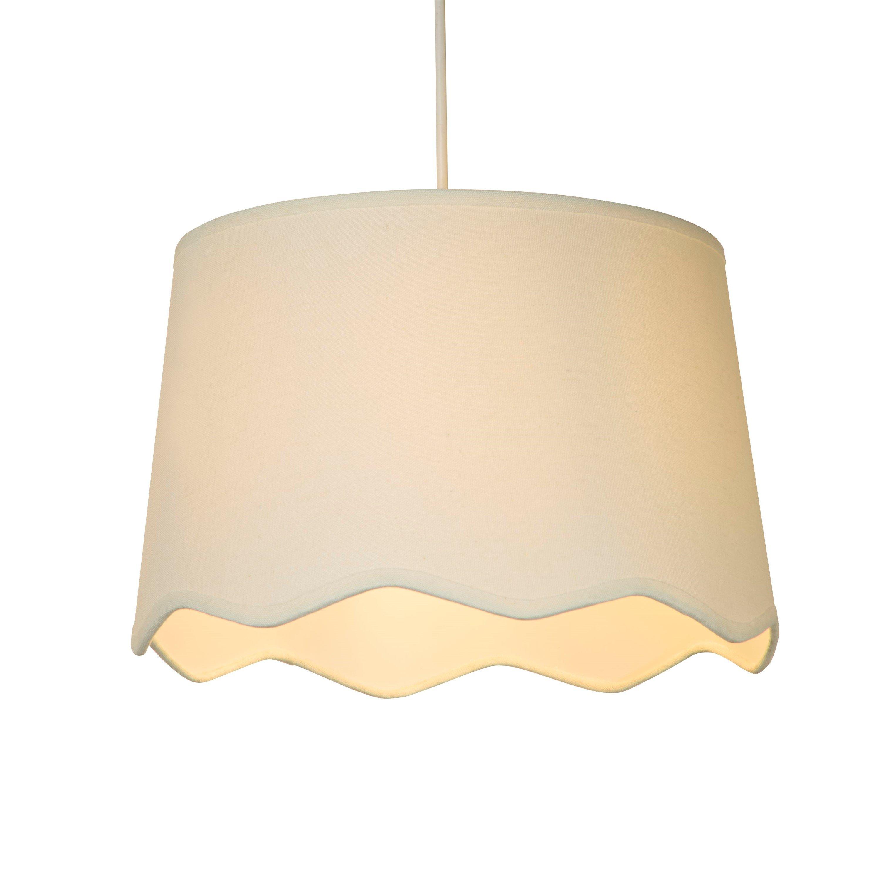 Ivory - Lighting Collection - Linen Scallop Edge Shade - 4