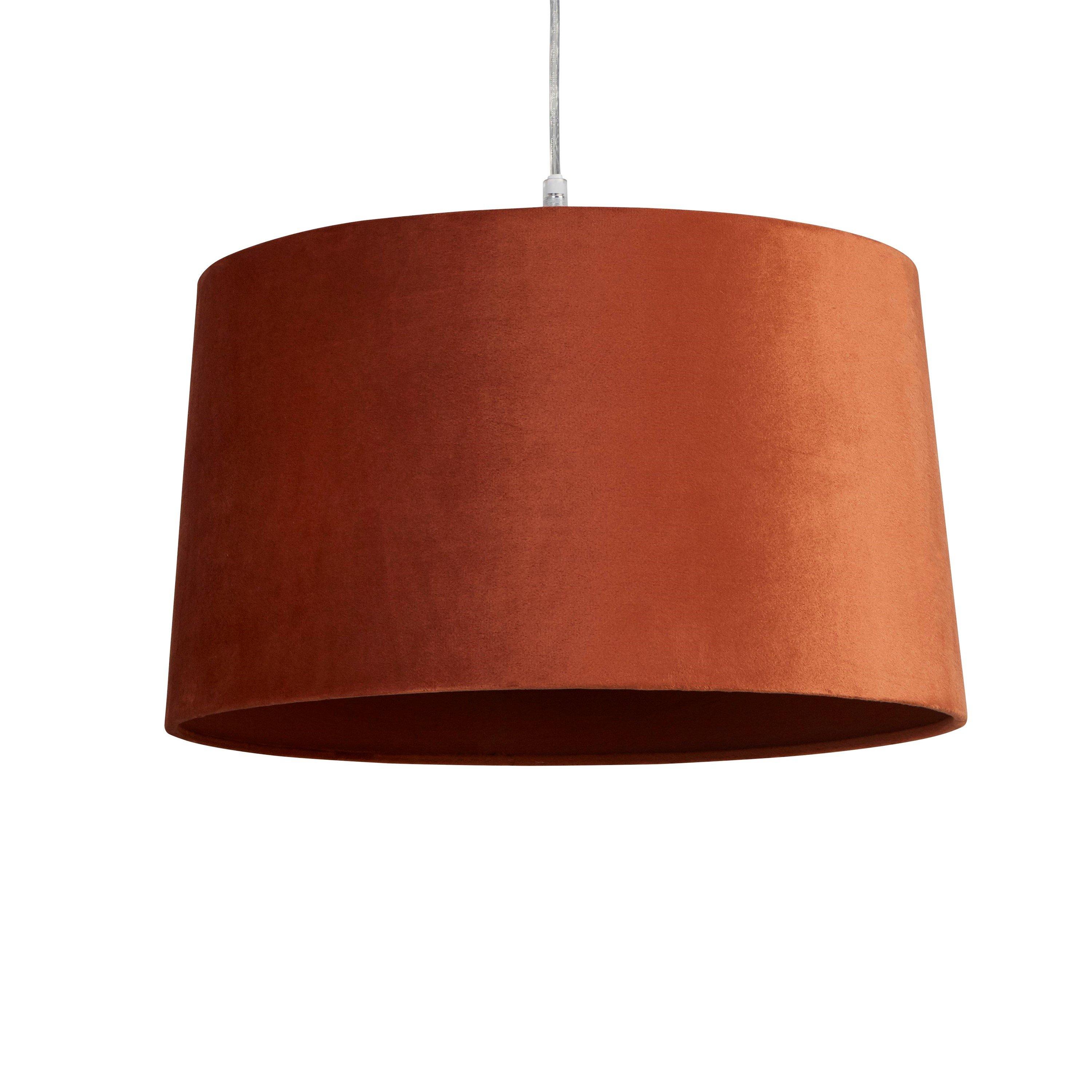 Orange - Lighting Collection - Velvet Drum Shade - 3
