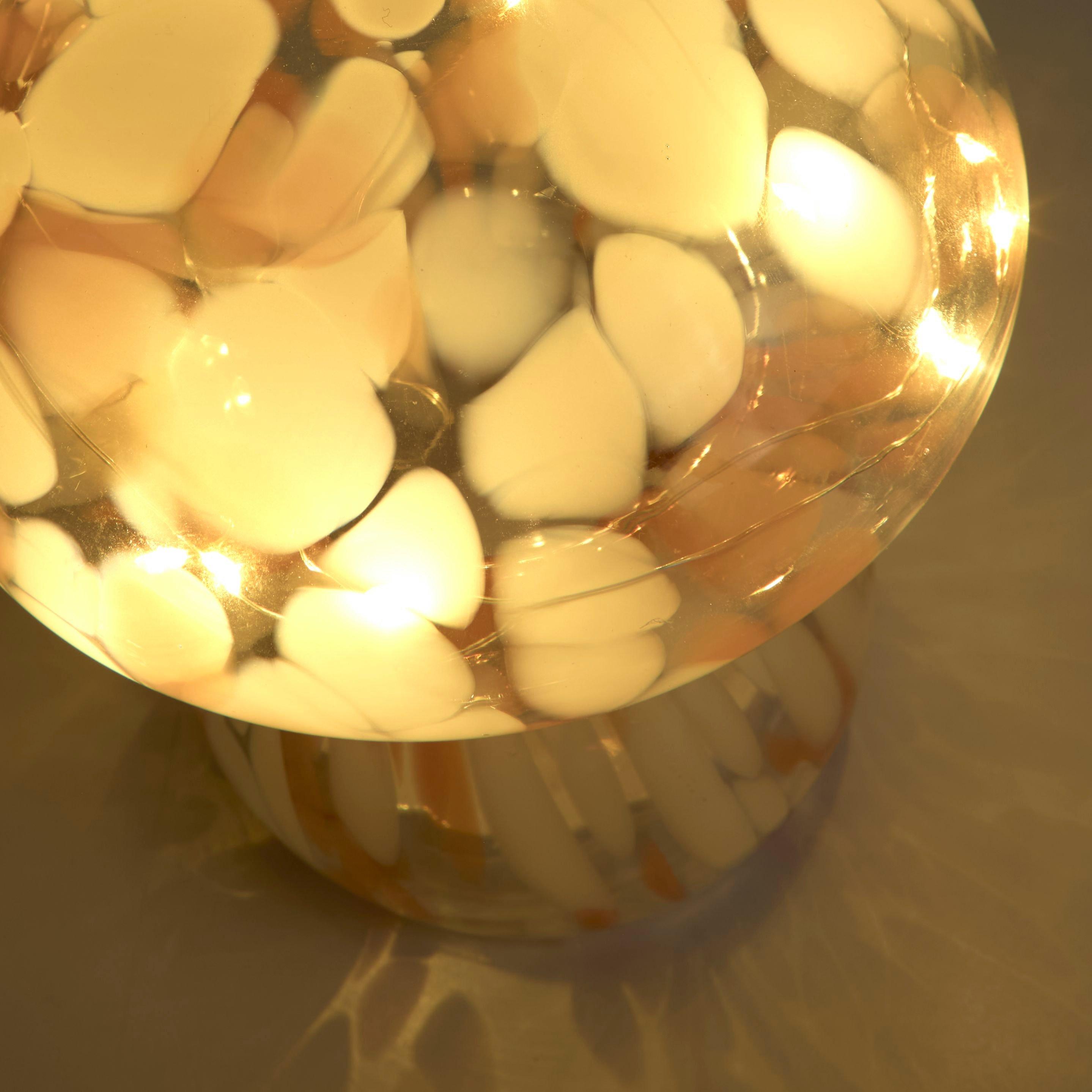 Orange - Lighting Collection - Confetti Glass Mushroom Lamp - 2