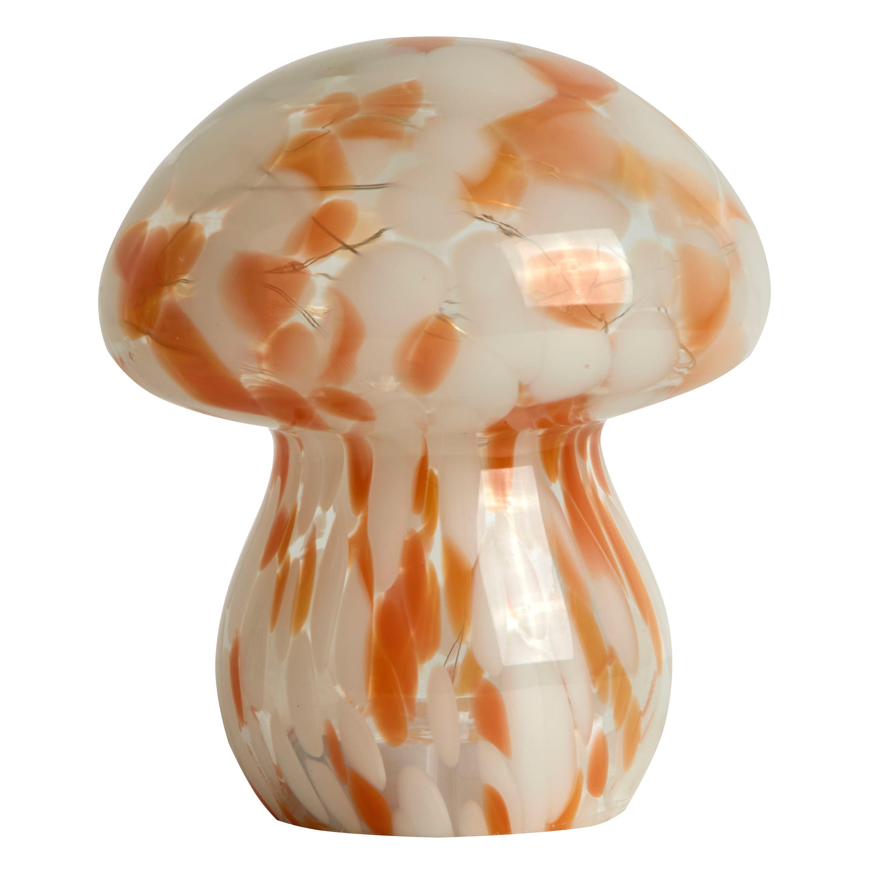 Orange - Lighting Collection - Confetti Glass Mushroom Lamp - 3