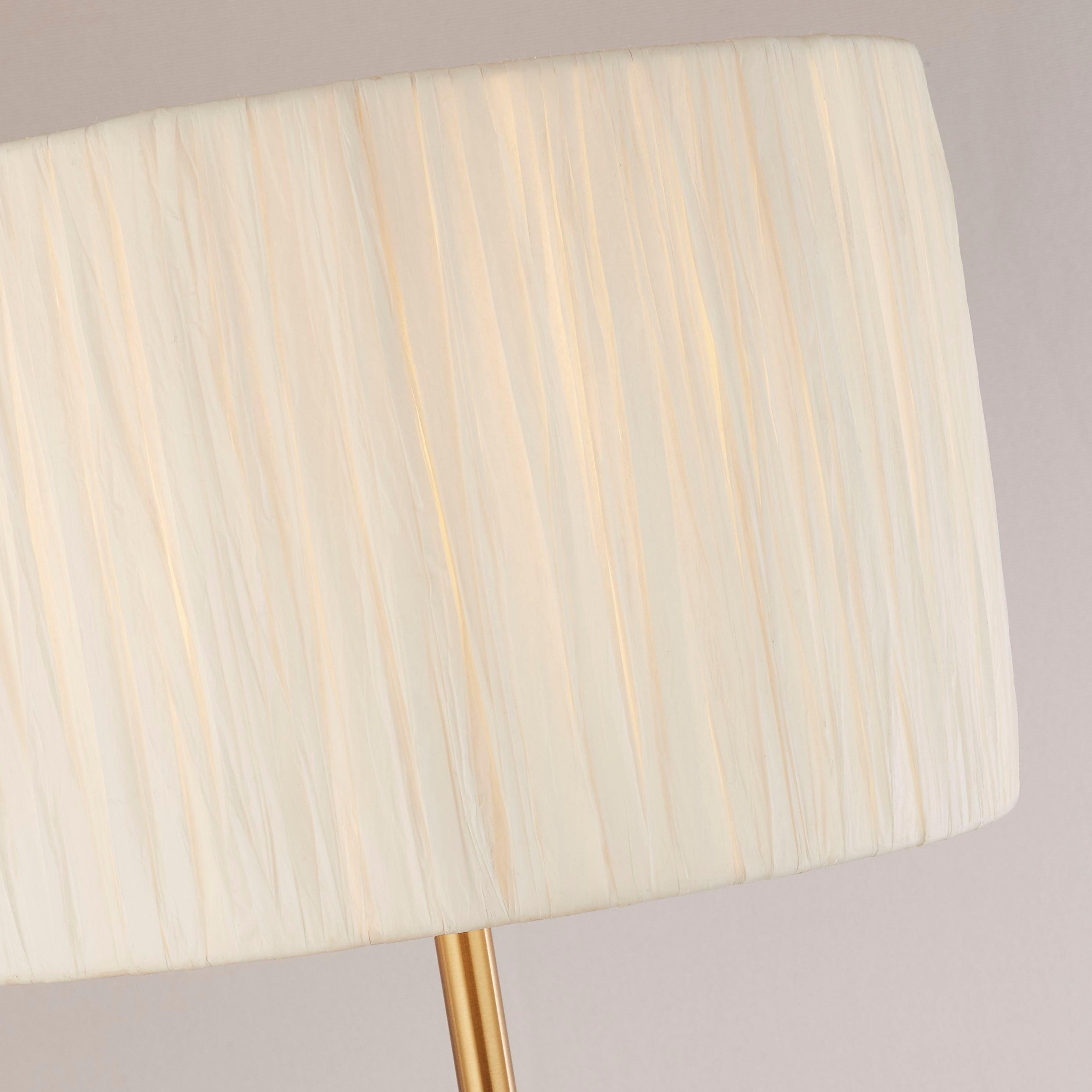 White And Gold - Lighting Collection - Raffia Floor Lamp - 2