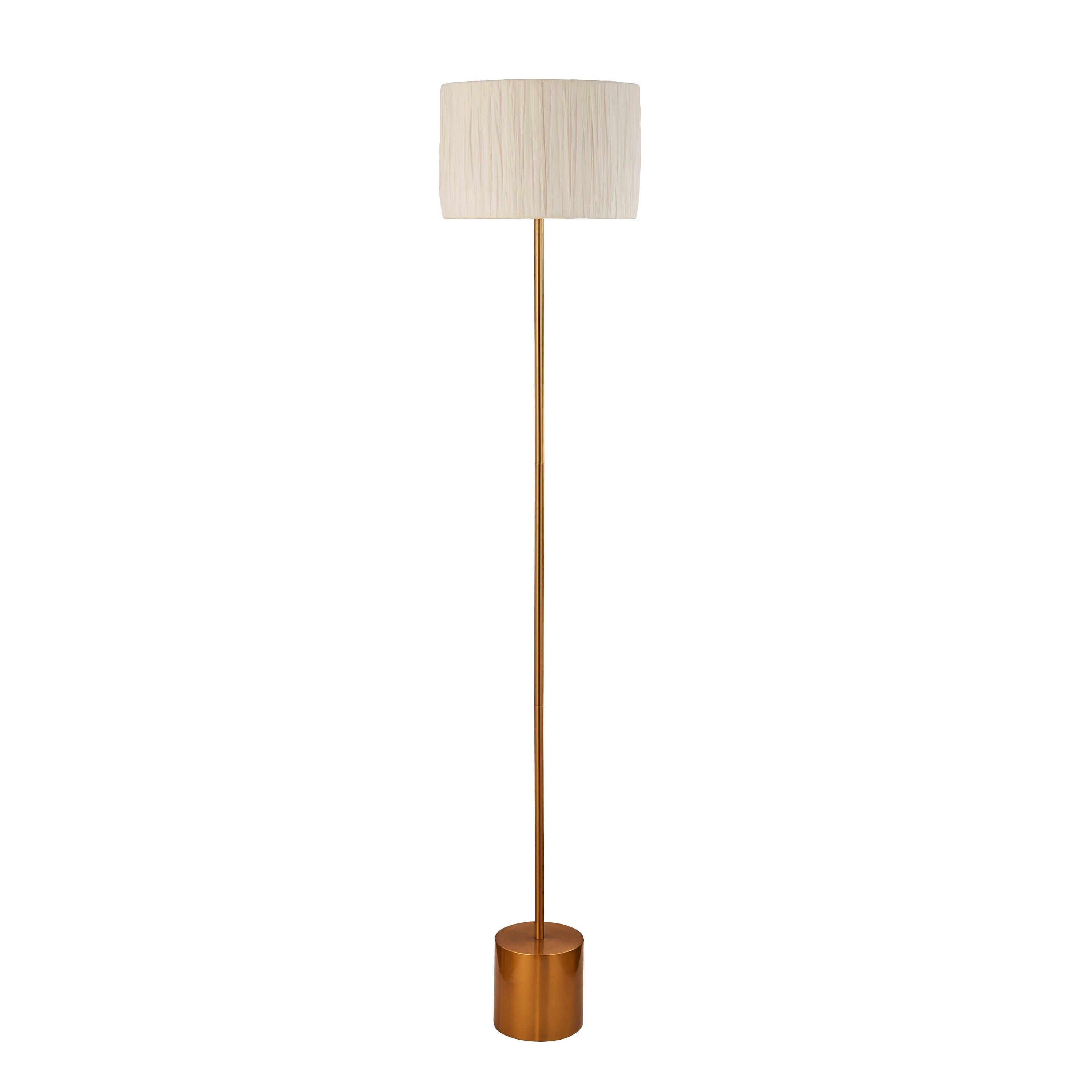 White And Gold - Lighting Collection - Raffia Floor Lamp - 3