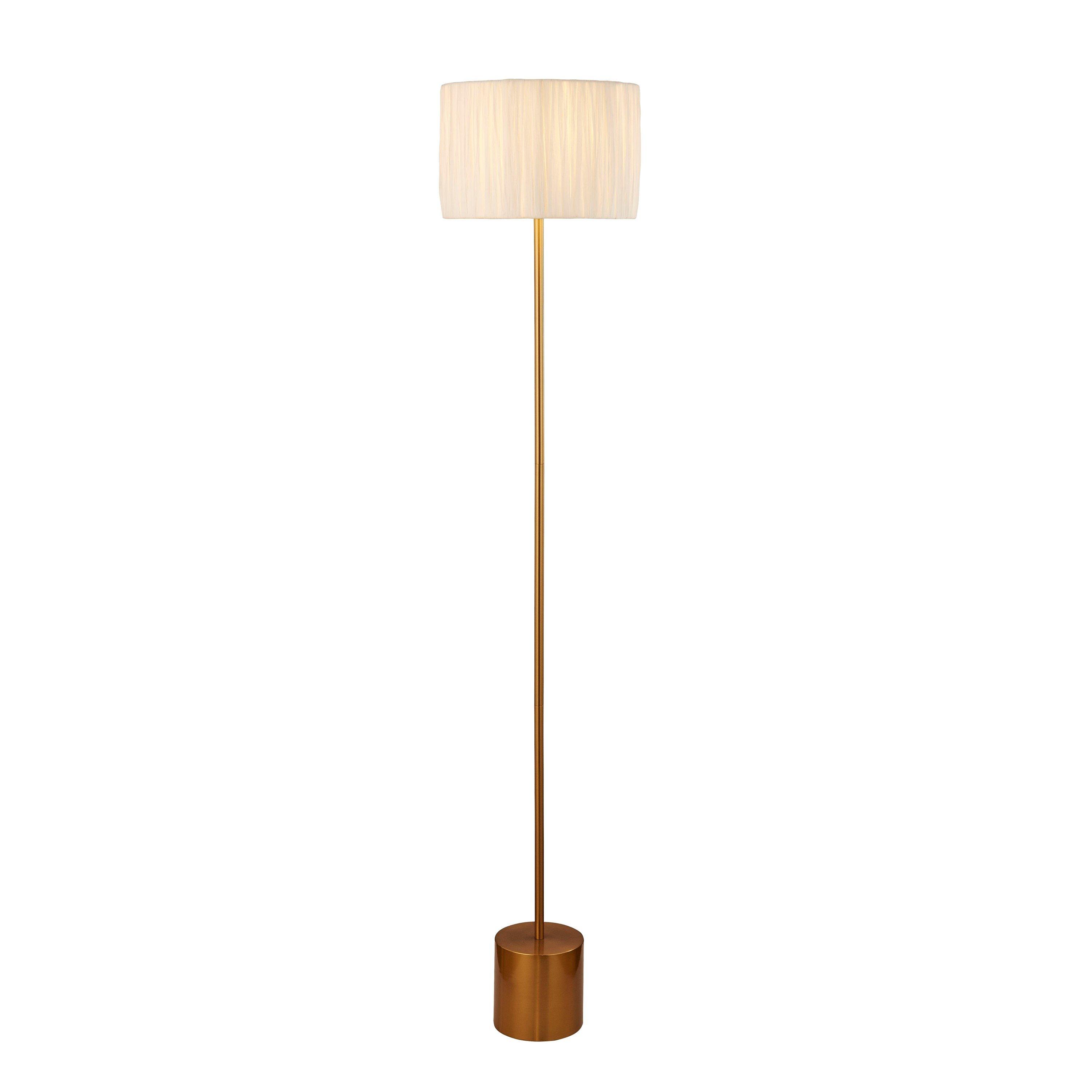 White And Gold - Lighting Collection - Raffia Floor Lamp - 4